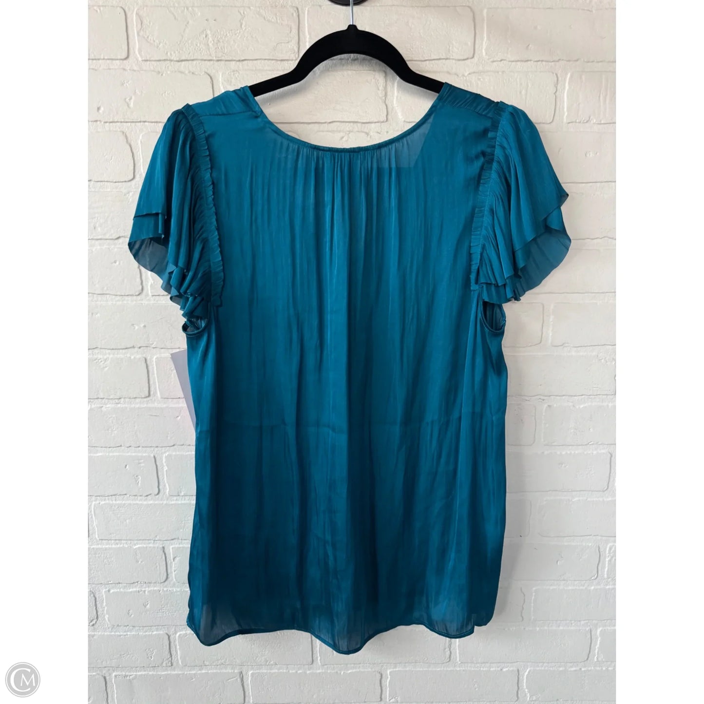 Top Short Sleeve By Banana Republic In Blue, Size: L