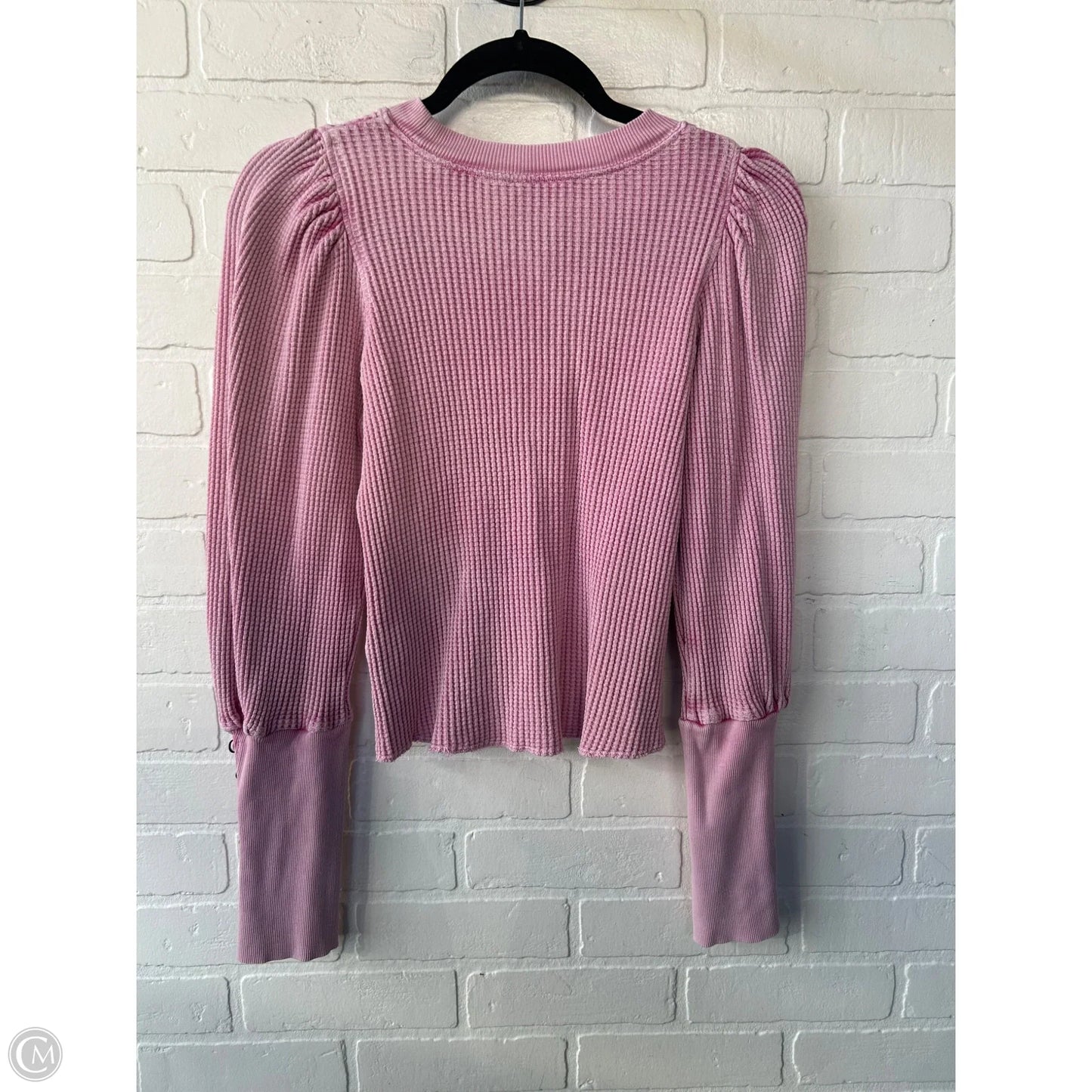 Top Long Sleeve By Free People In Pink, Size: M