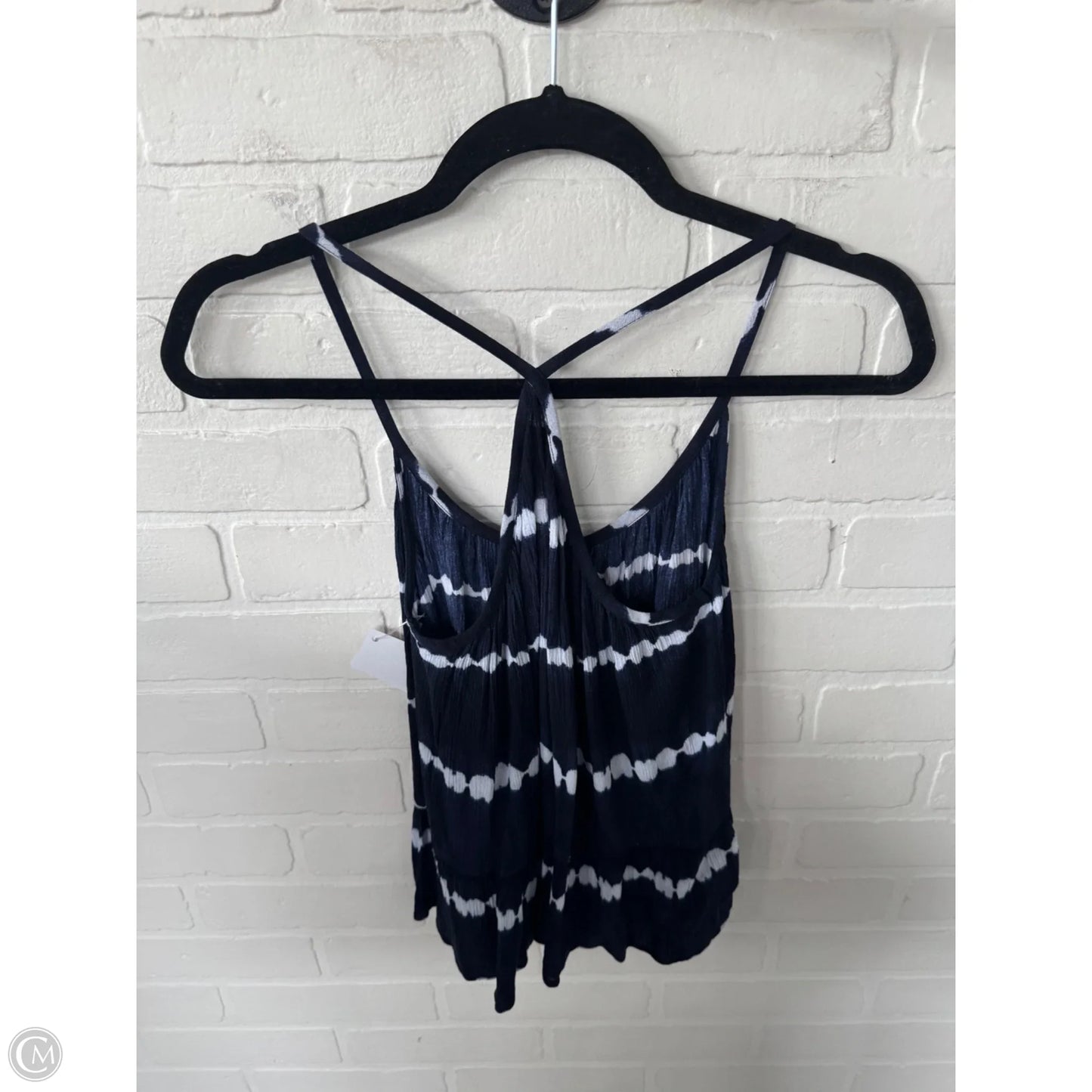 Top Sleeveless By Loft In Blue & White, Size: Xxsp