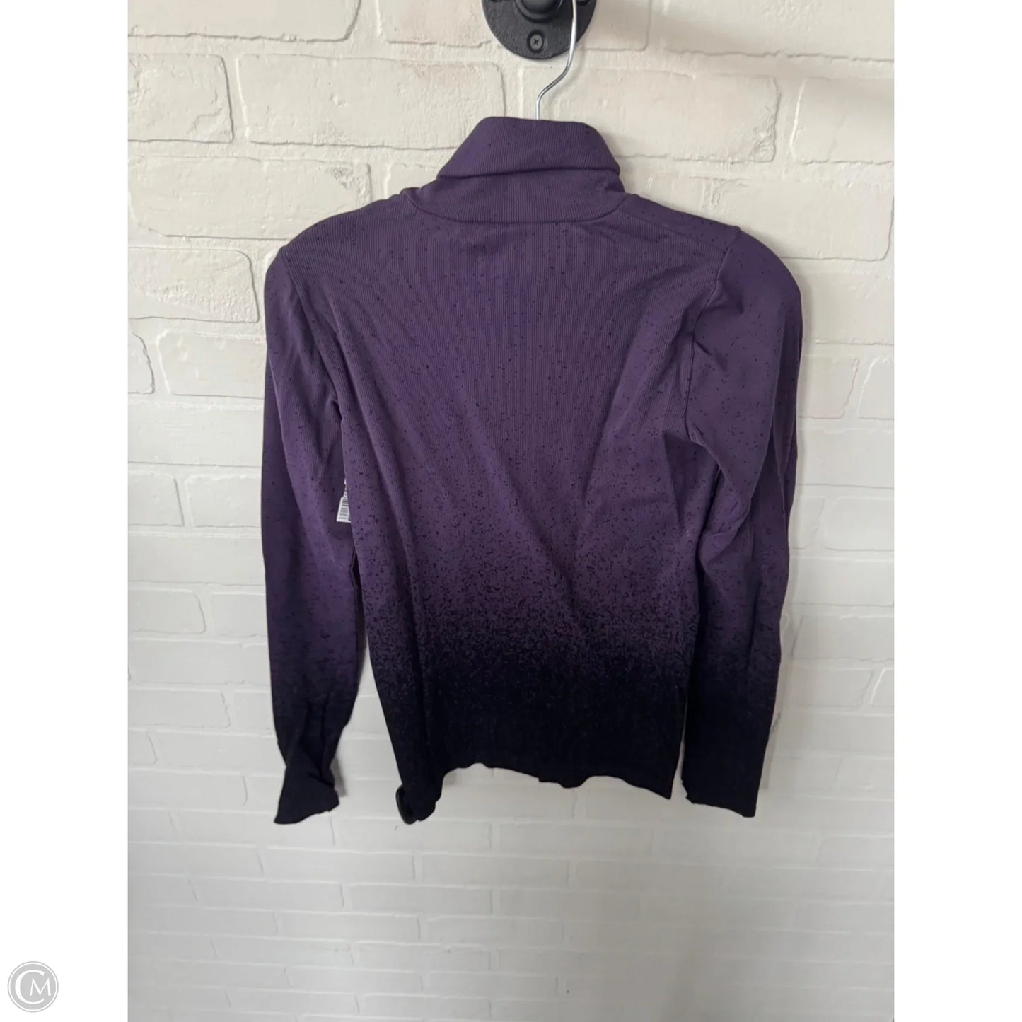 Athletic Top Long Sleeve Crewneck By Athleta In Black & Purple, Size: S