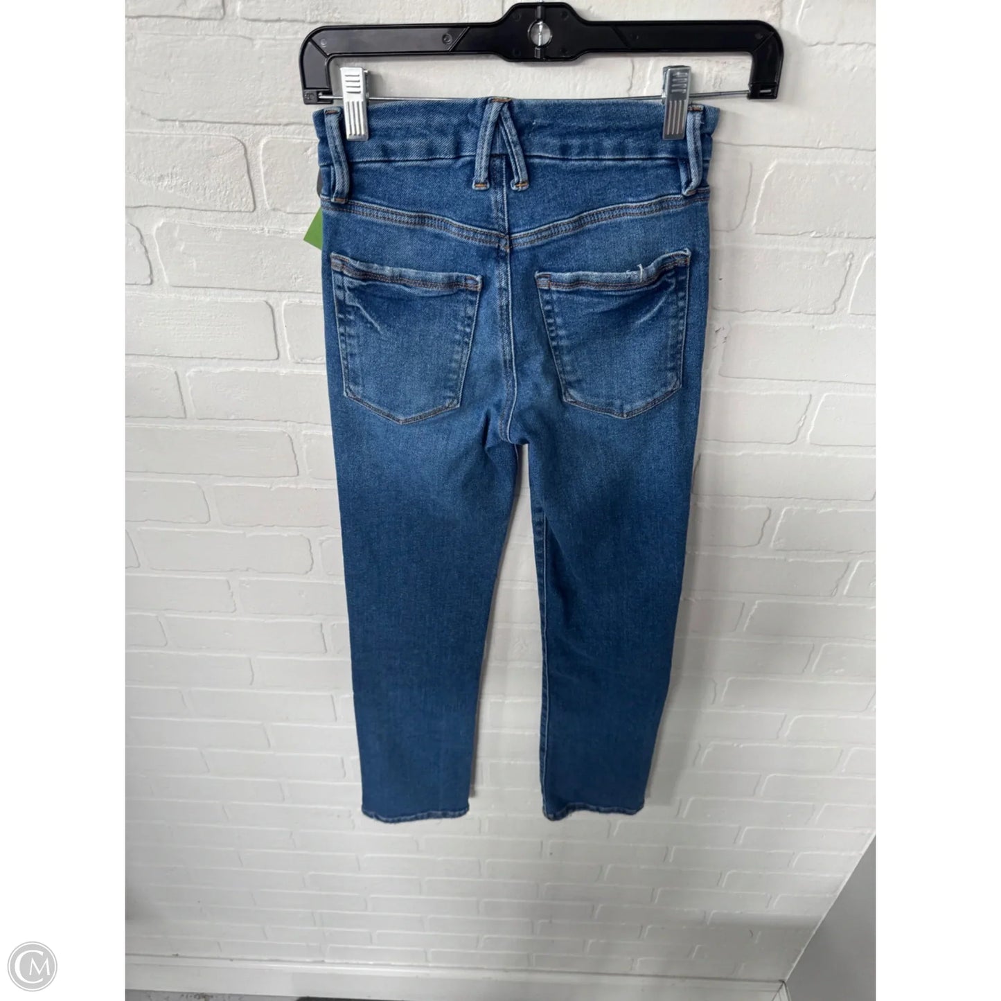 Jeans Straight By Good American In Blue Denim, Size: 0