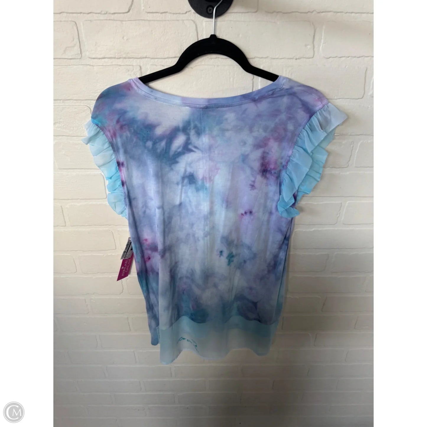 Top Short Sleeve By Marled In Blue & Purple, Size: M