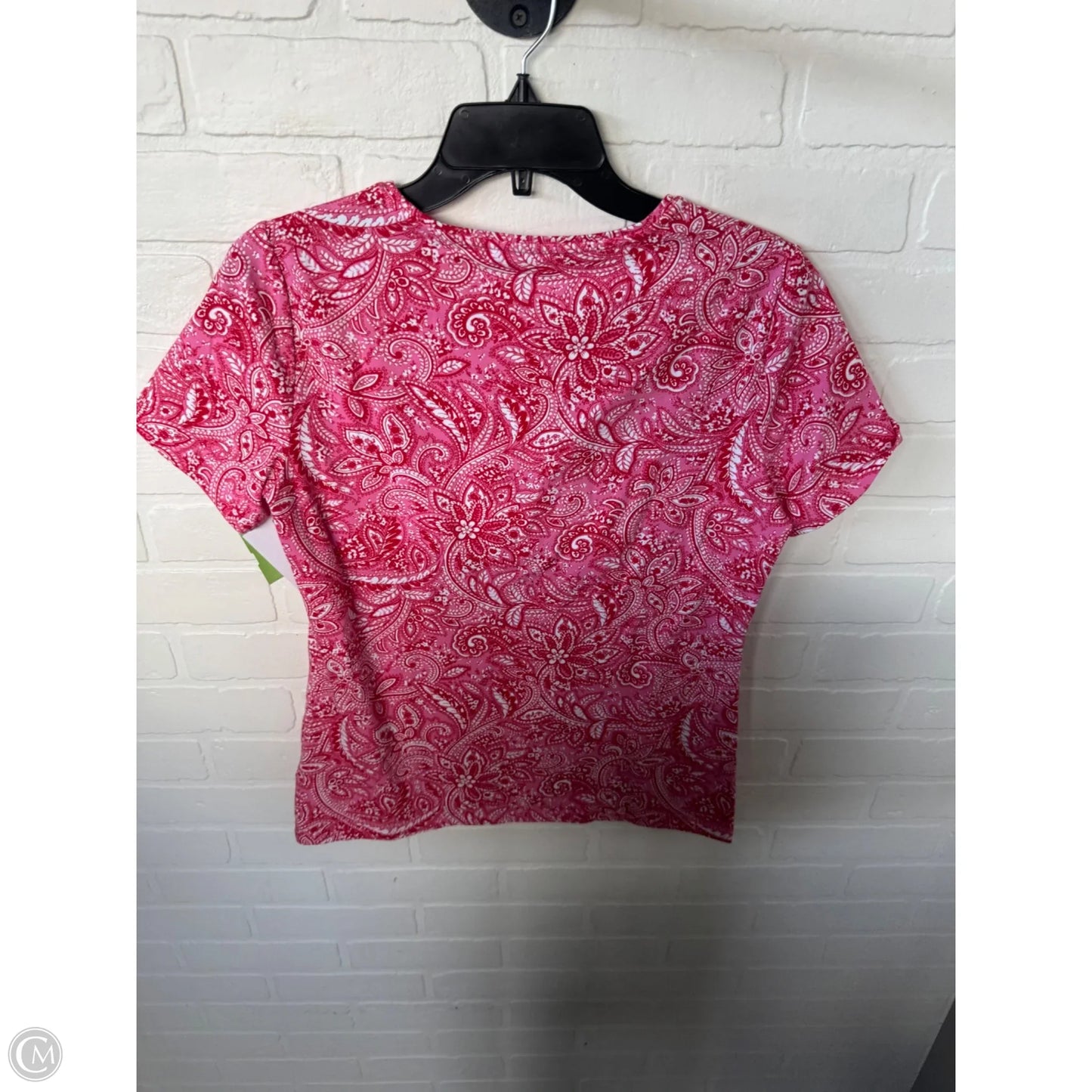 Top Short Sleeve By Talbots In Pink & Red, Size: S