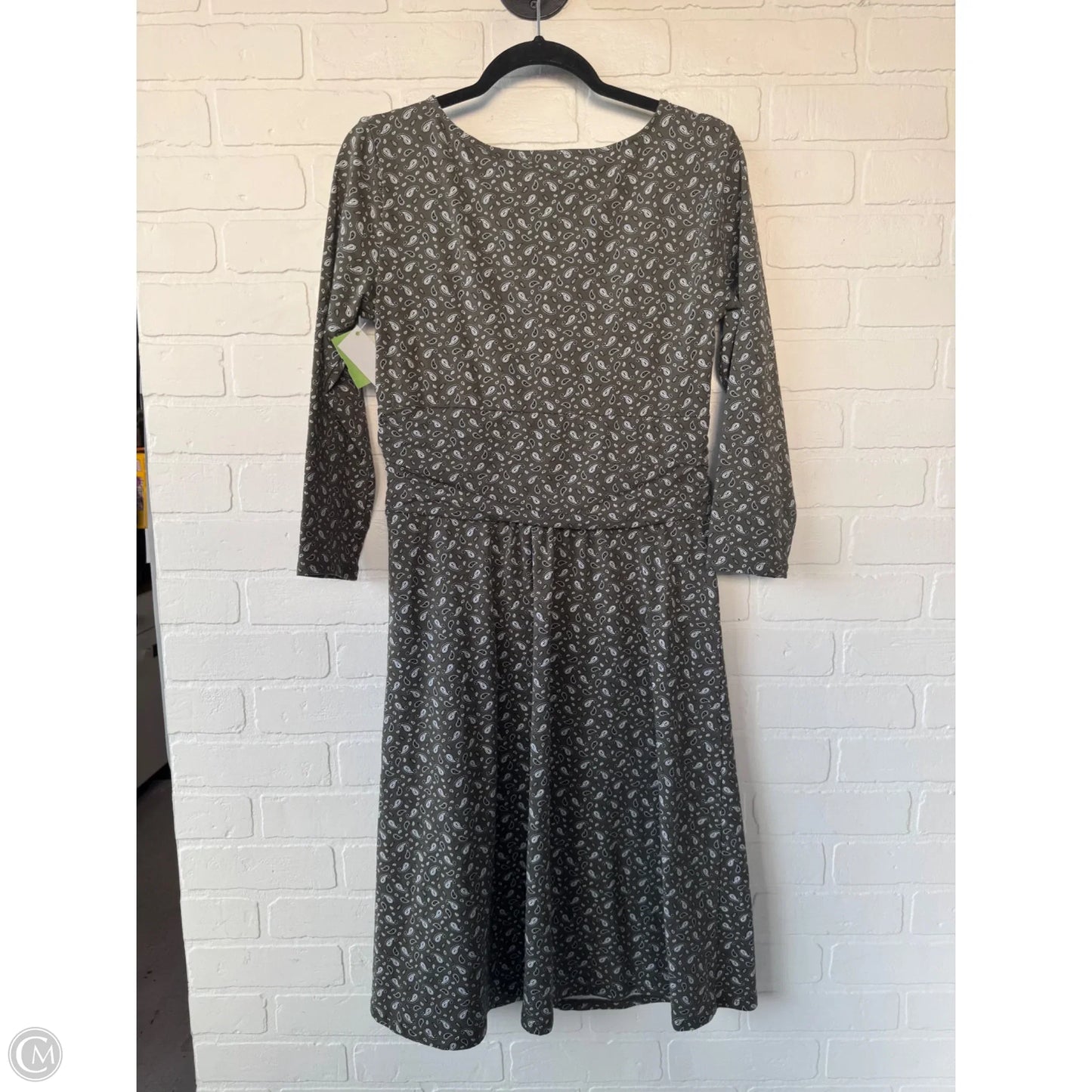 Dress Casual Midi By Lands End In Brown & Grey, Size: S