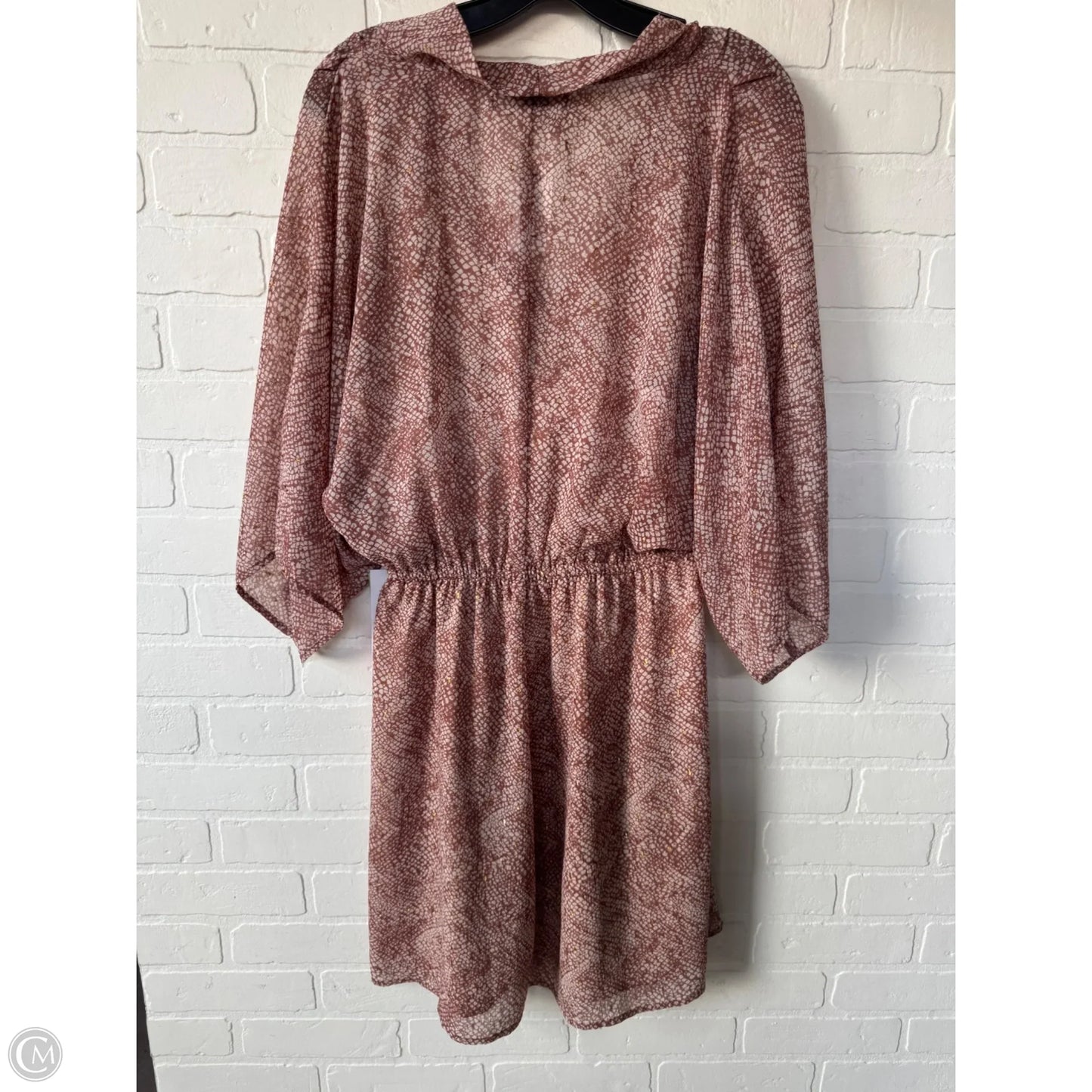 Dress Casual Short By Fabrik In Brown & Tan, Size: L