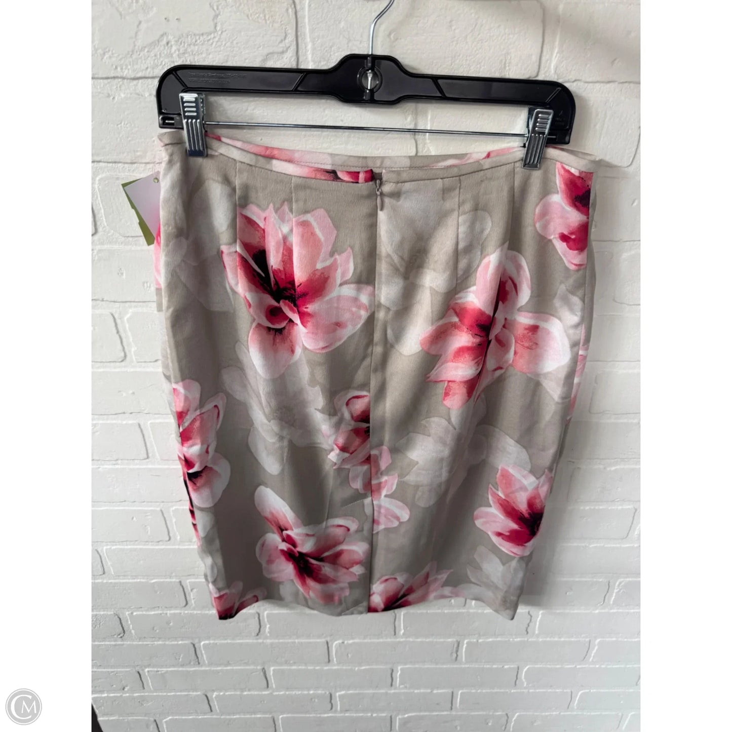 Skirt Midi By Calvin Klein In Pink & Tan, Size: 8