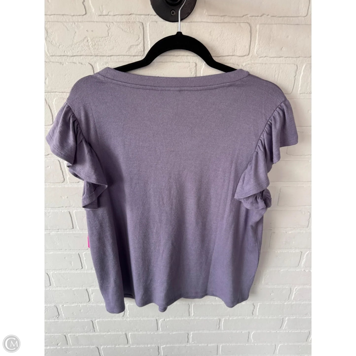 Top Short Sleeve By Bobeau In Purple, Size: Xl