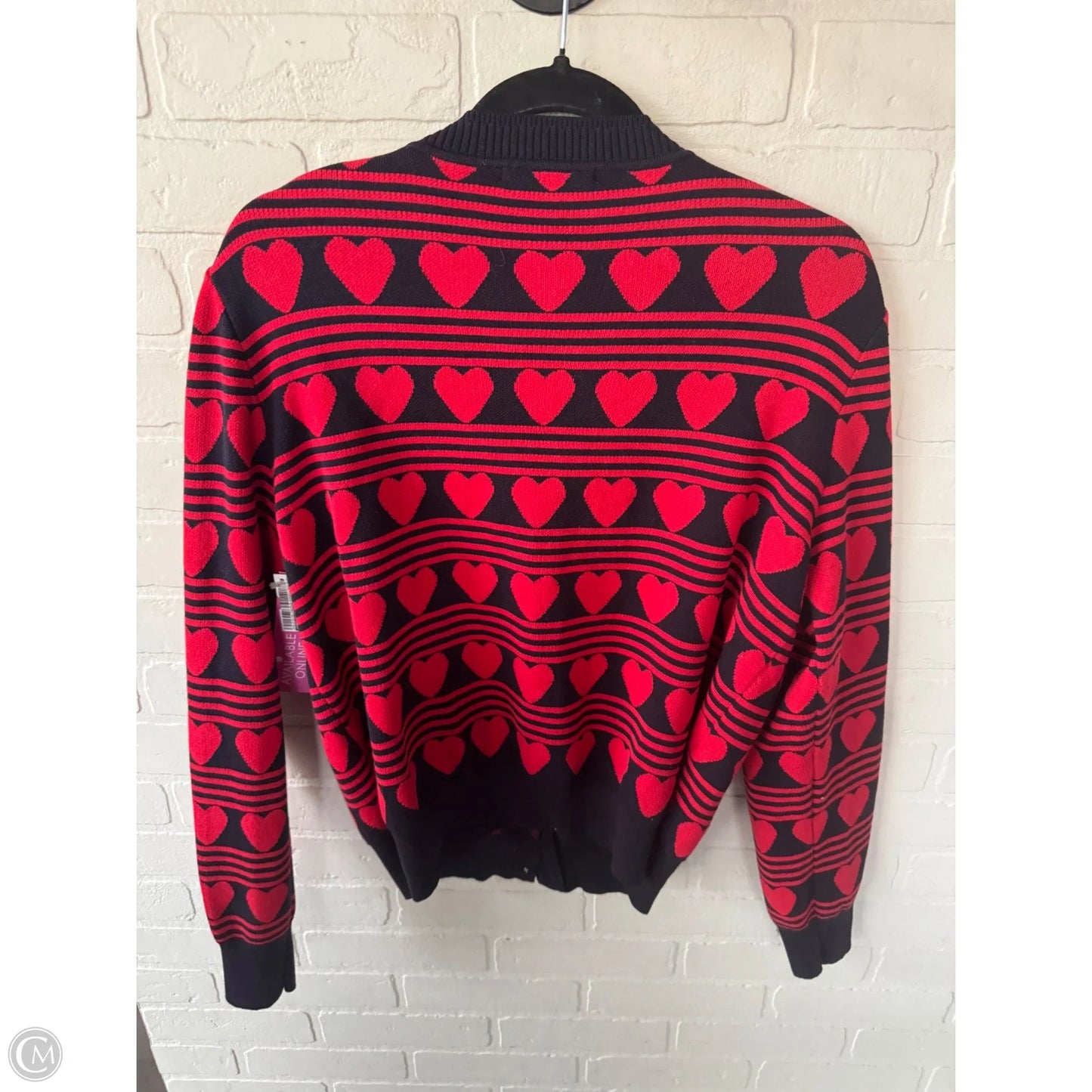 Sweater Cardigan By Free Assembly In Blue & Red, Size: L