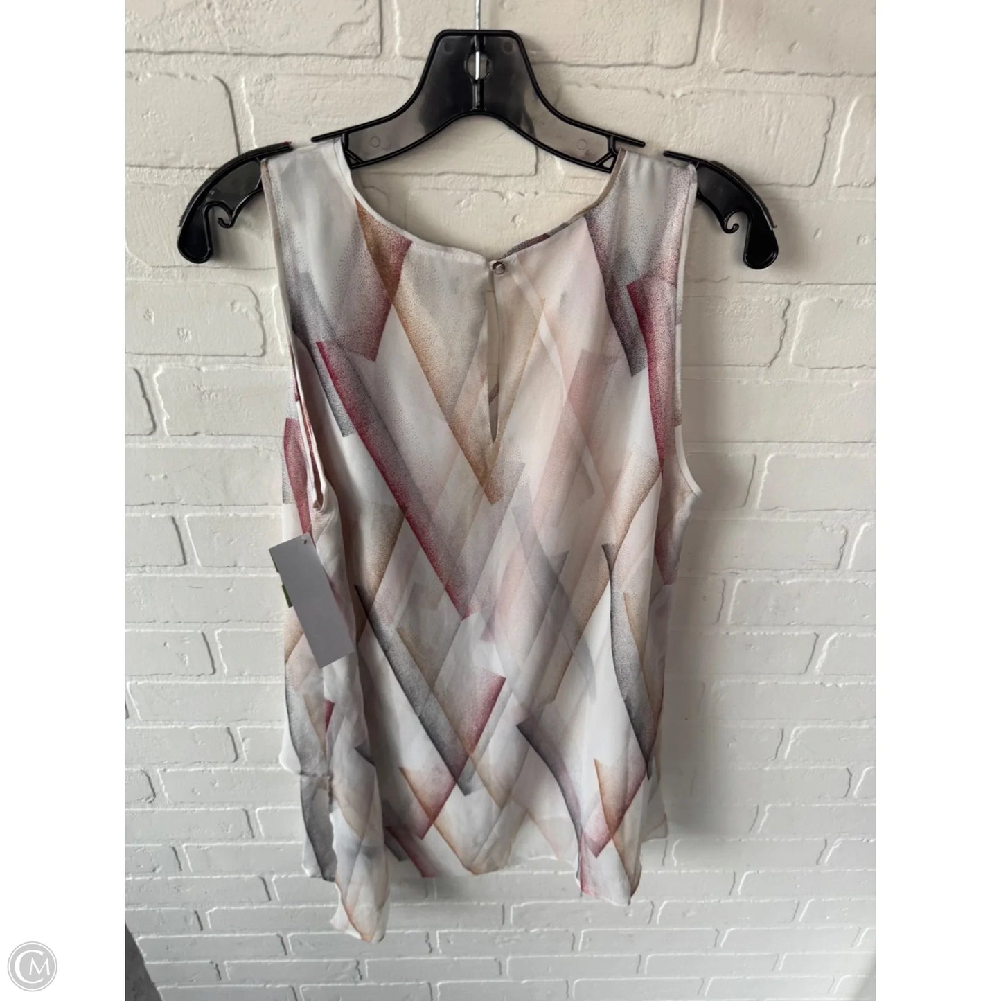 Tunic Sleeveless By White House Black Market In Red & Tan, Size: M