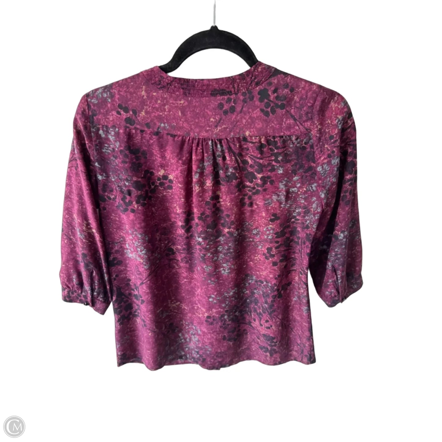 Top 3/4 Sleeve By Banana Republic In Purple, Size: Xsp