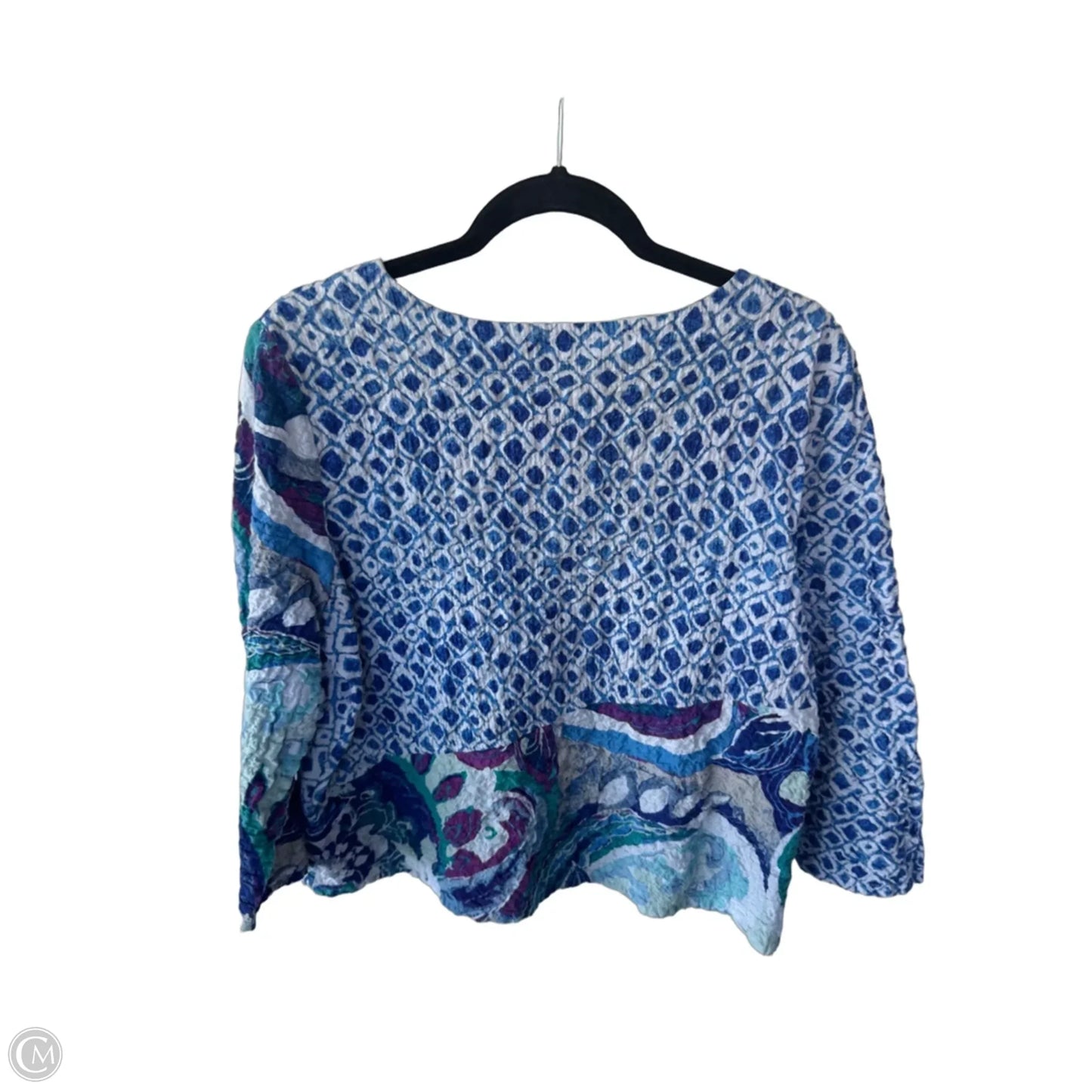 Top 3/4 Sleeve By Habitat In Blue & Purple, Size: S