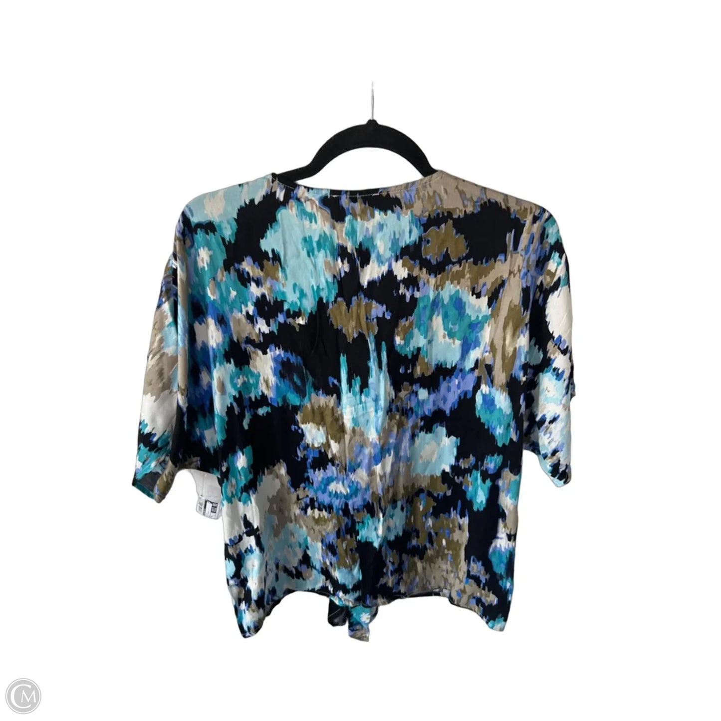 Top Short Sleeve By Allison Joy In Black & Blue, Size: S