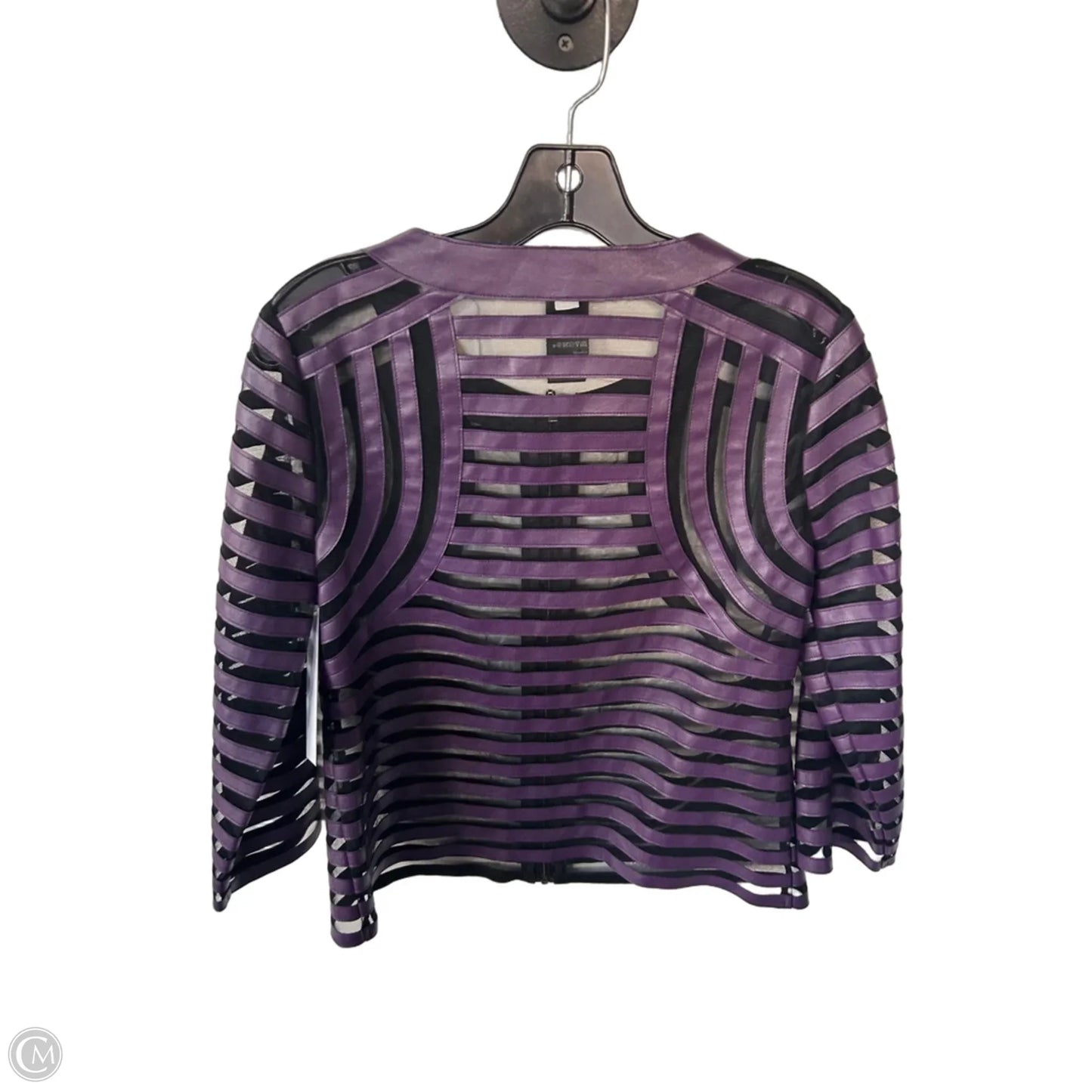 Jacket Other By Chicos In Black & Purple, Size: Sp