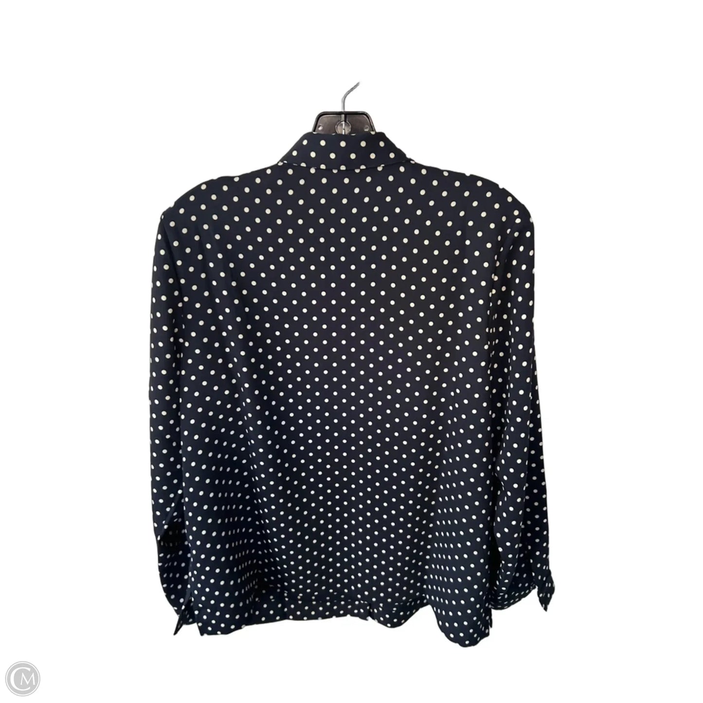 Top Long Sleeve By J. Jill In Blue & White, Size: M