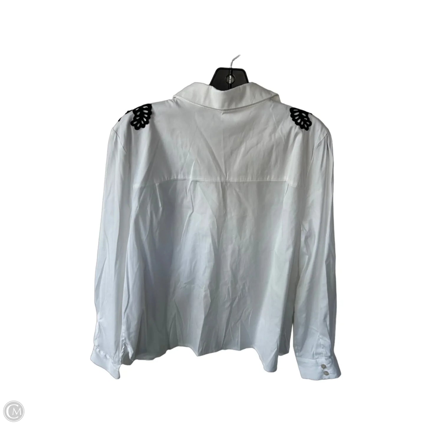Top Long Sleeve By Chicos In Black & White, Size: Xl