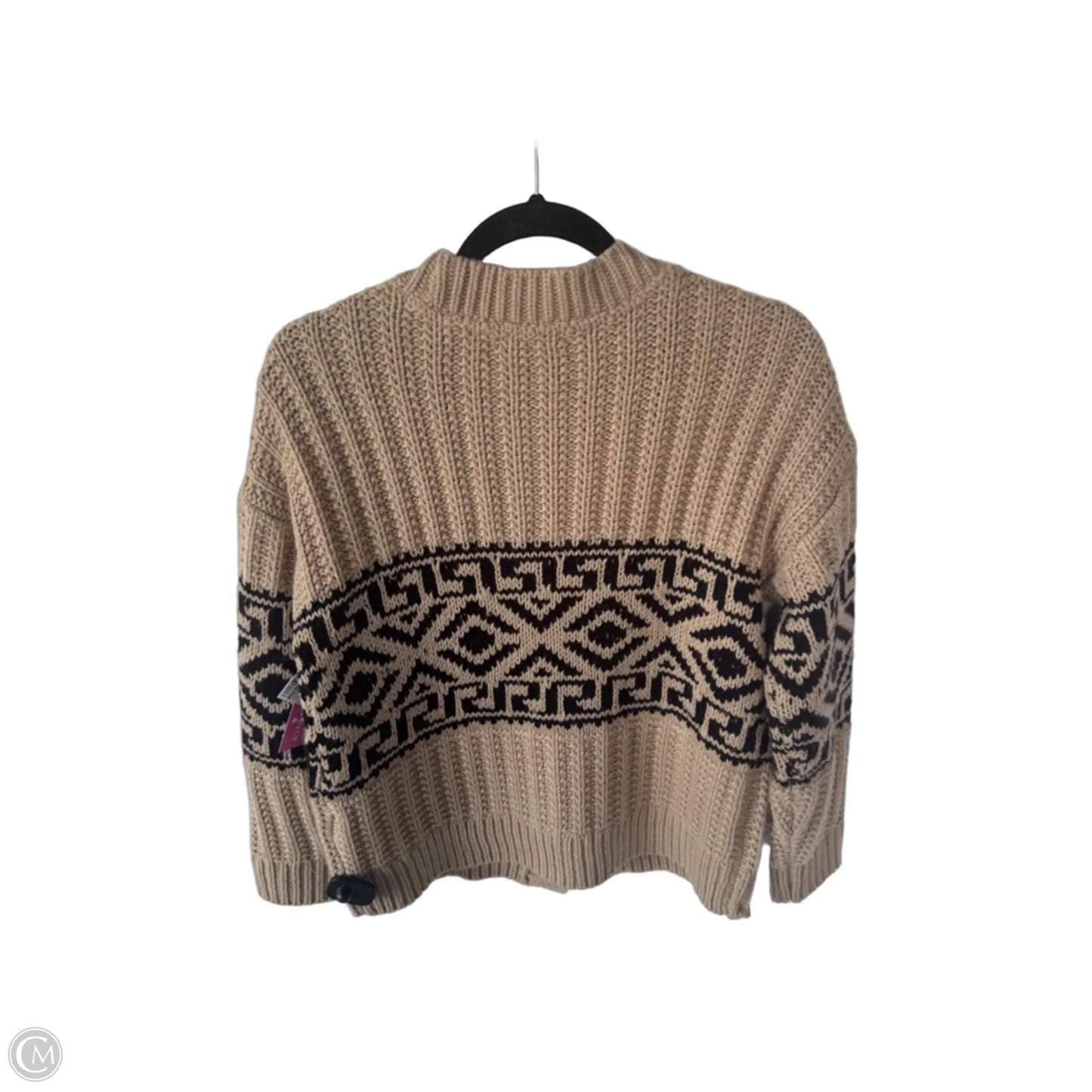 Sweater Cardigan By Evereve In Black & Tan, Size: Xs
