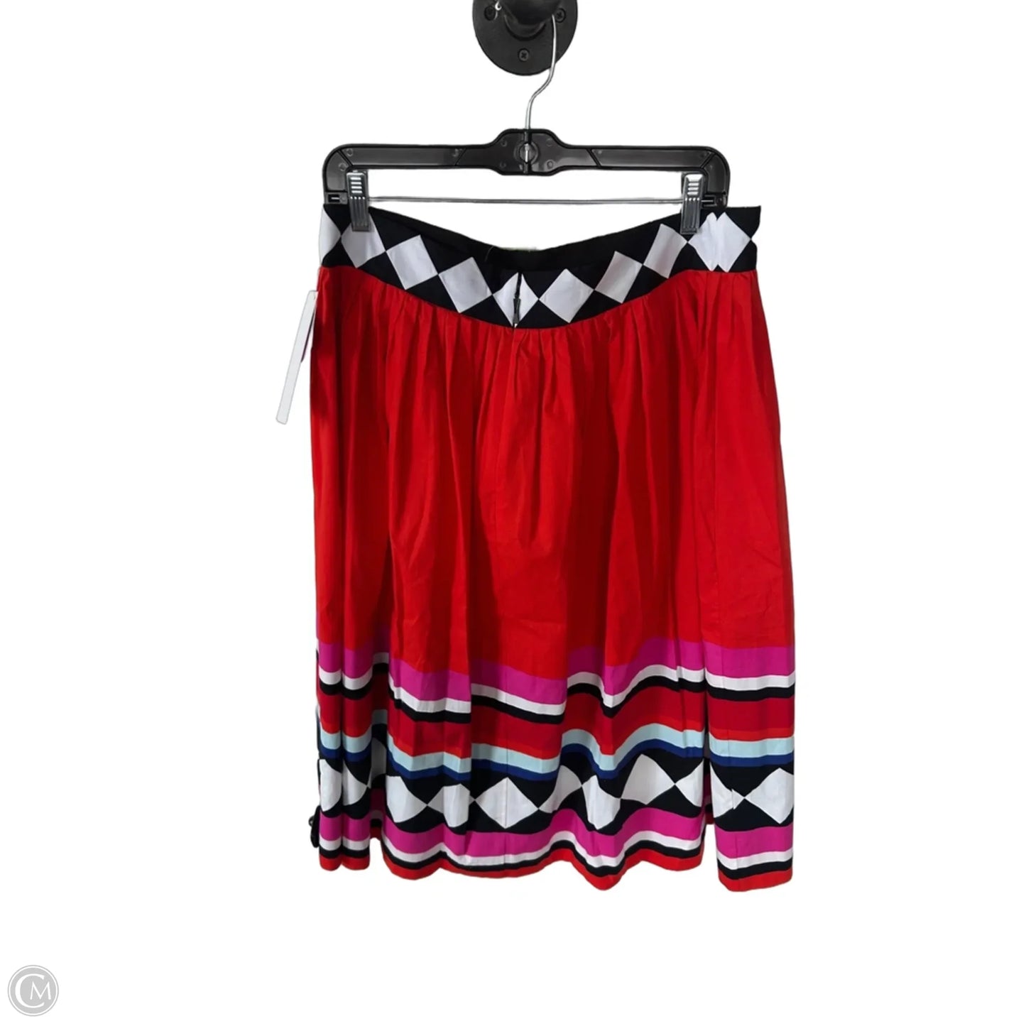 Skirt Designer By Kate Spade In Red & White, Size: 14