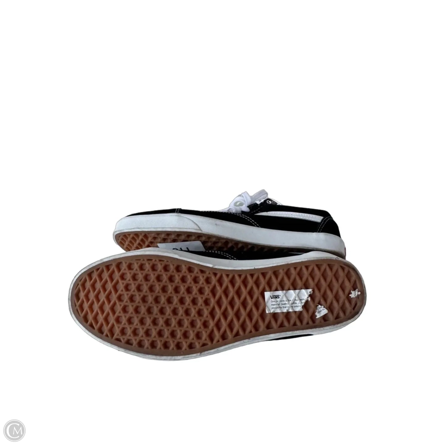 Shoes Sneakers By Vans In Black & White, Size: 9