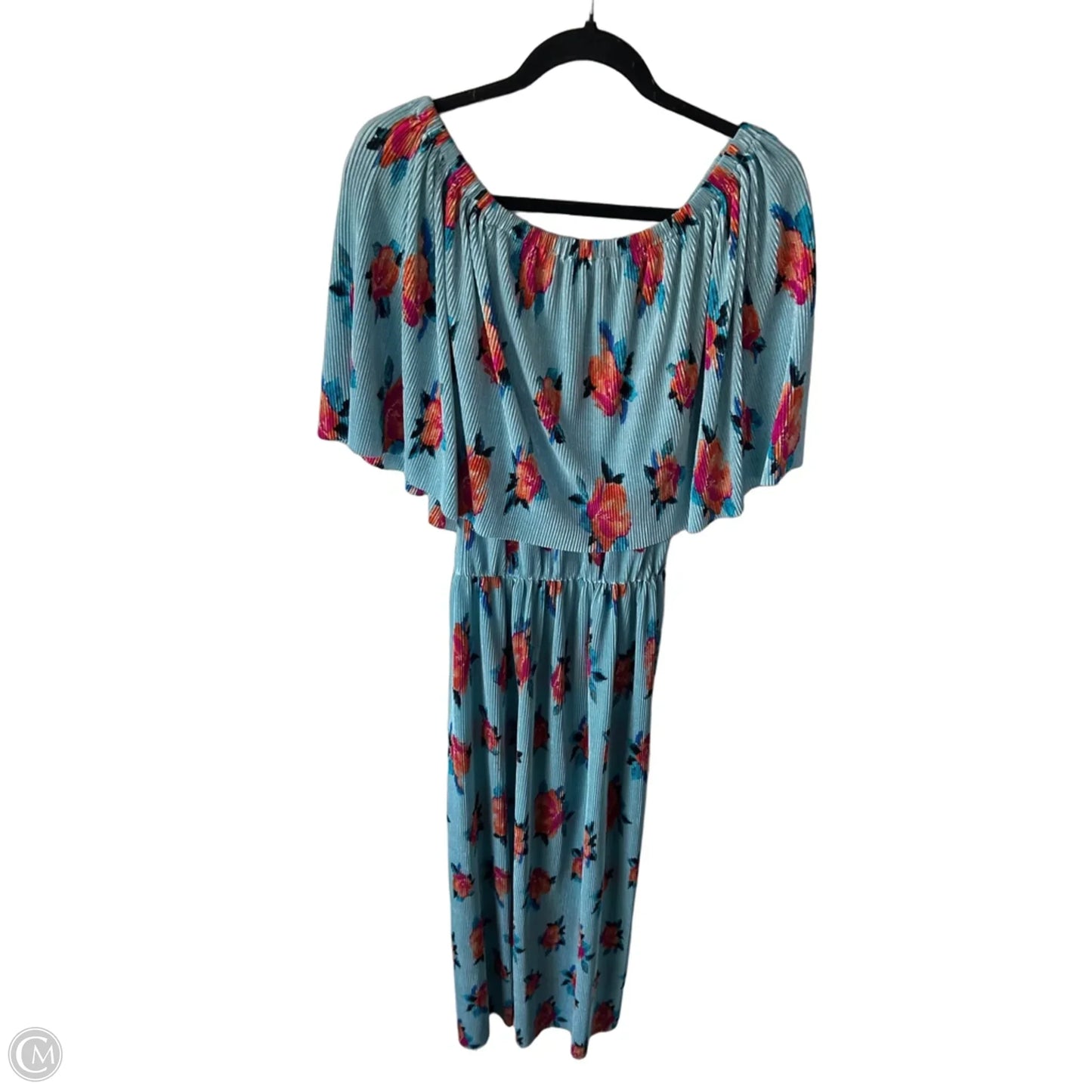 Dress Casual Maxi By Clothes Mentor In Blue & Orange, Size: M