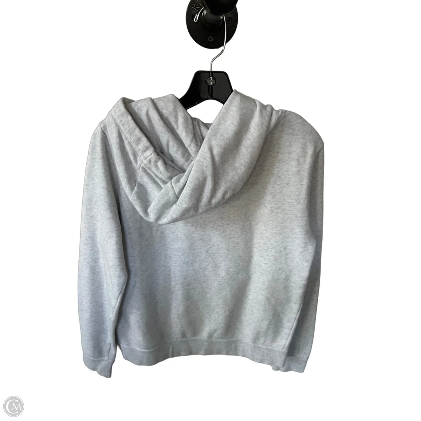 Athletic Sweatshirt Hoodie By Nike In Grey & White, Size: S