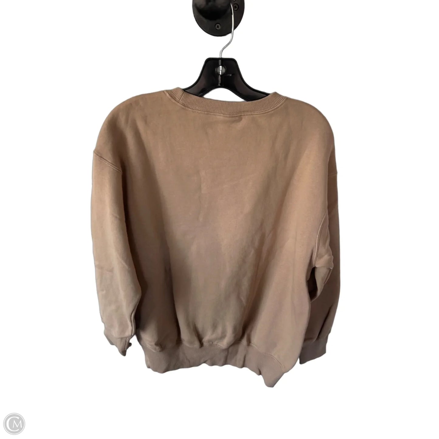 Athletic Sweatshirt Crewneck By Nike In Tan, Size: M