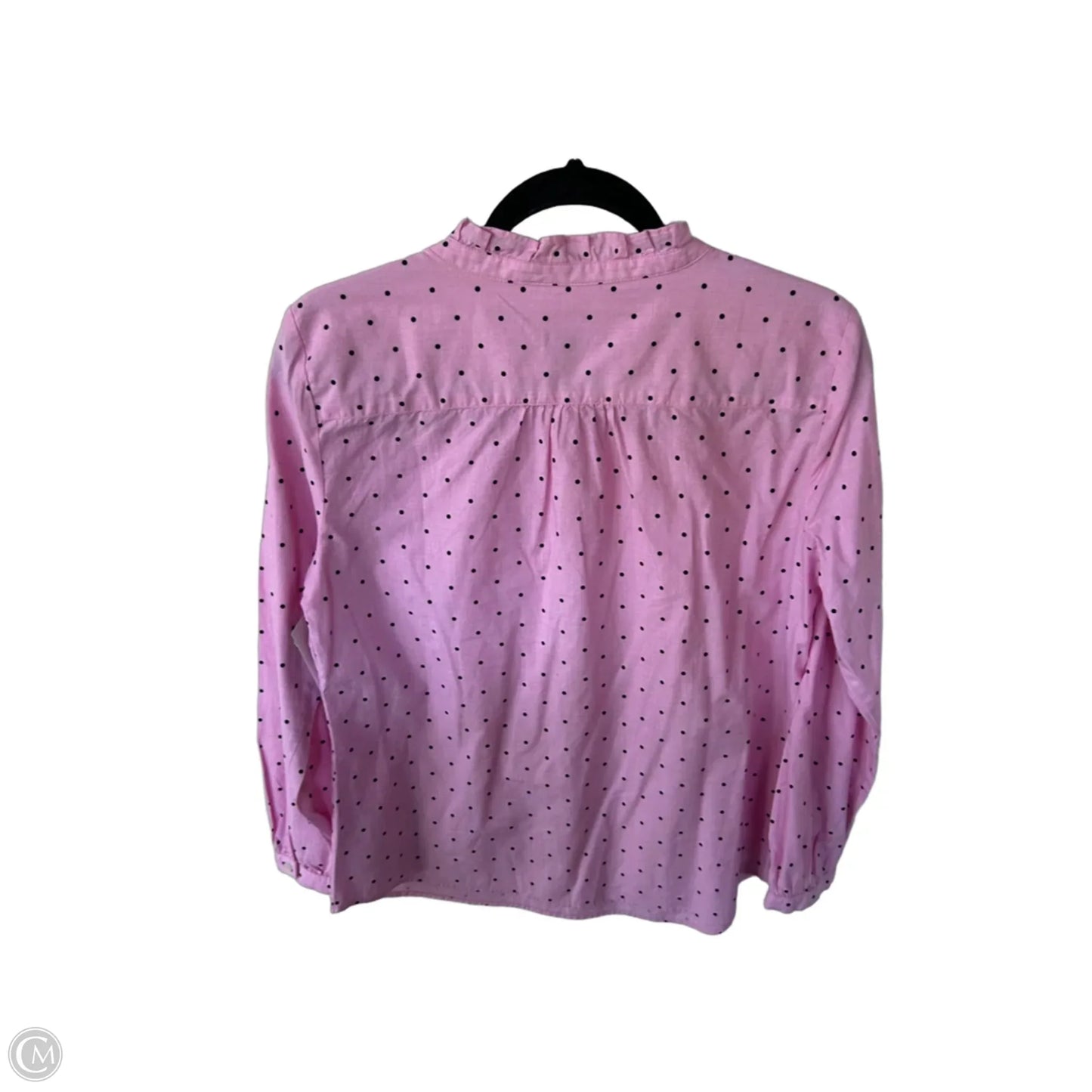 Top Long Sleeve By Talbots In Black & Pink, Size: Mp