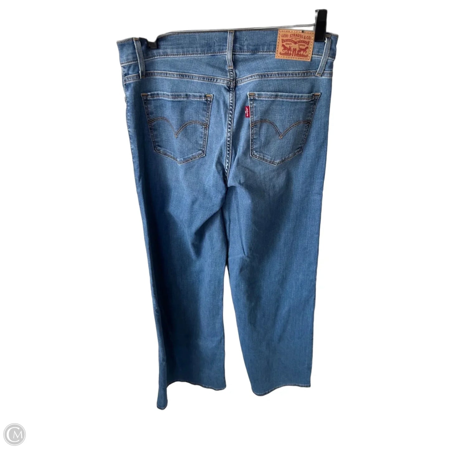 Jeans Wide Leg By Levis In Blue Denim, Size: 8