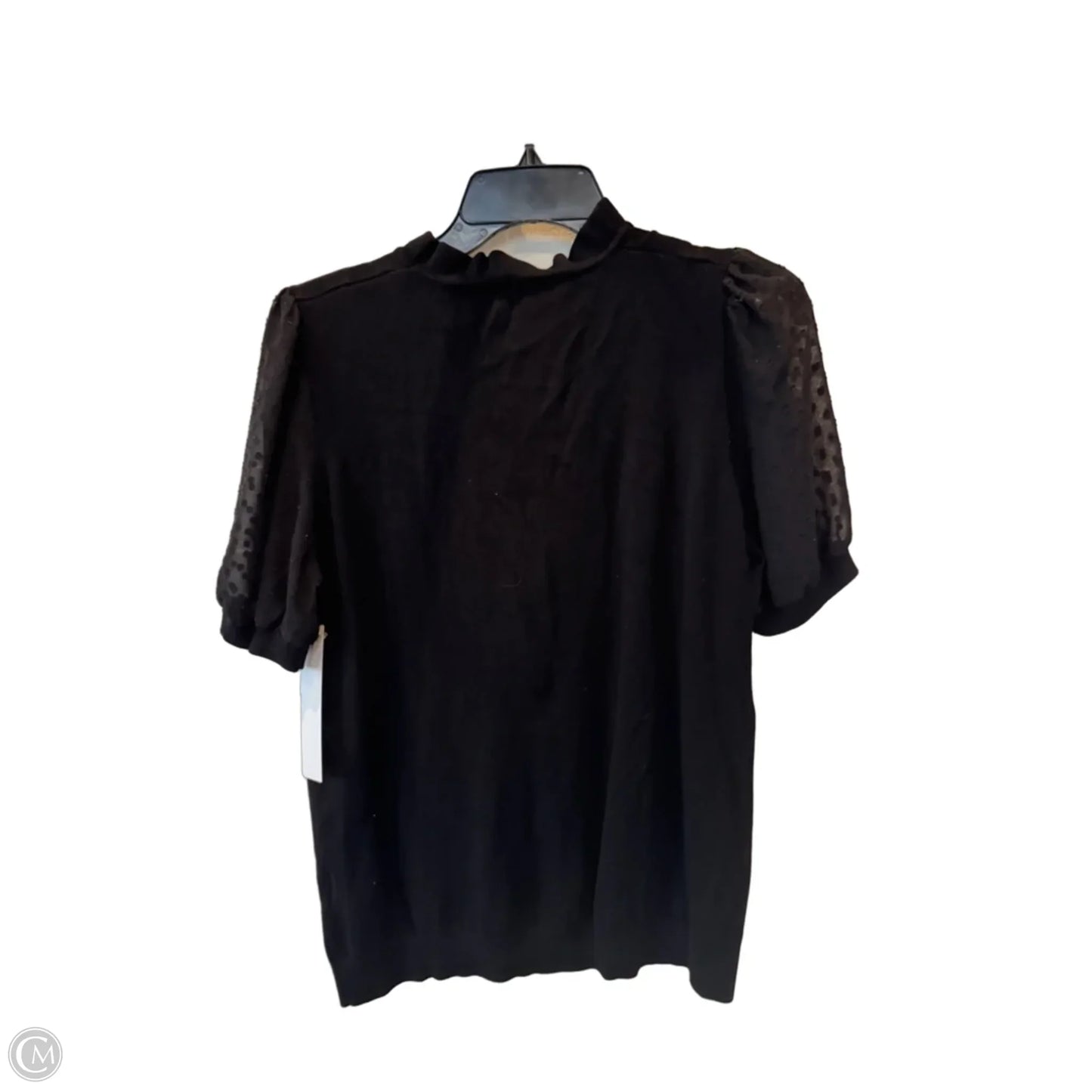 Sweater Short Sleeve By Adrianna Papell In Black, Size: L