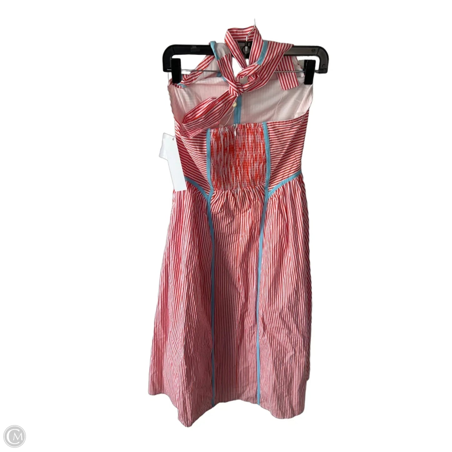 Dress Casual Midi By Entro In Orange & White, Size: S