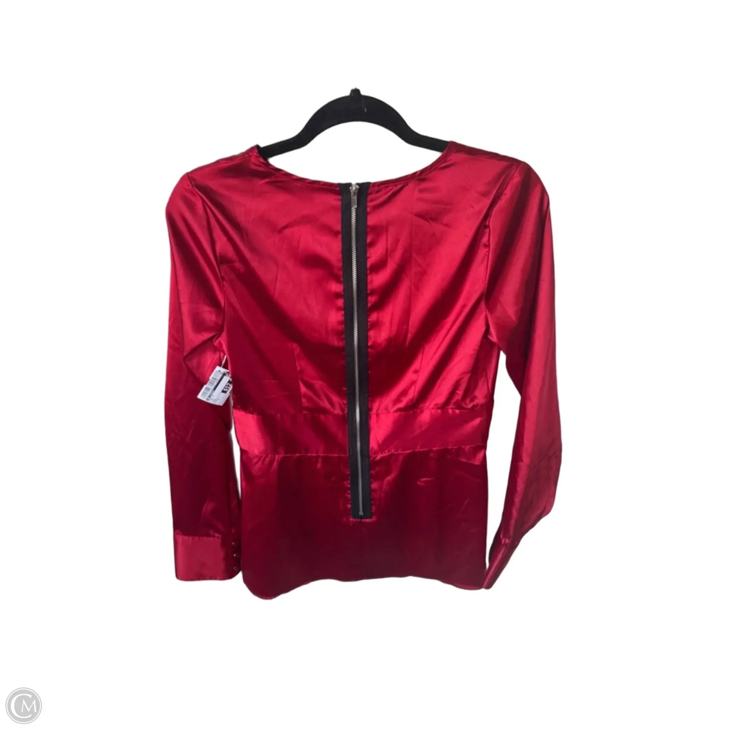 Top Long Sleeve By Ab Studio In Red, Size: S