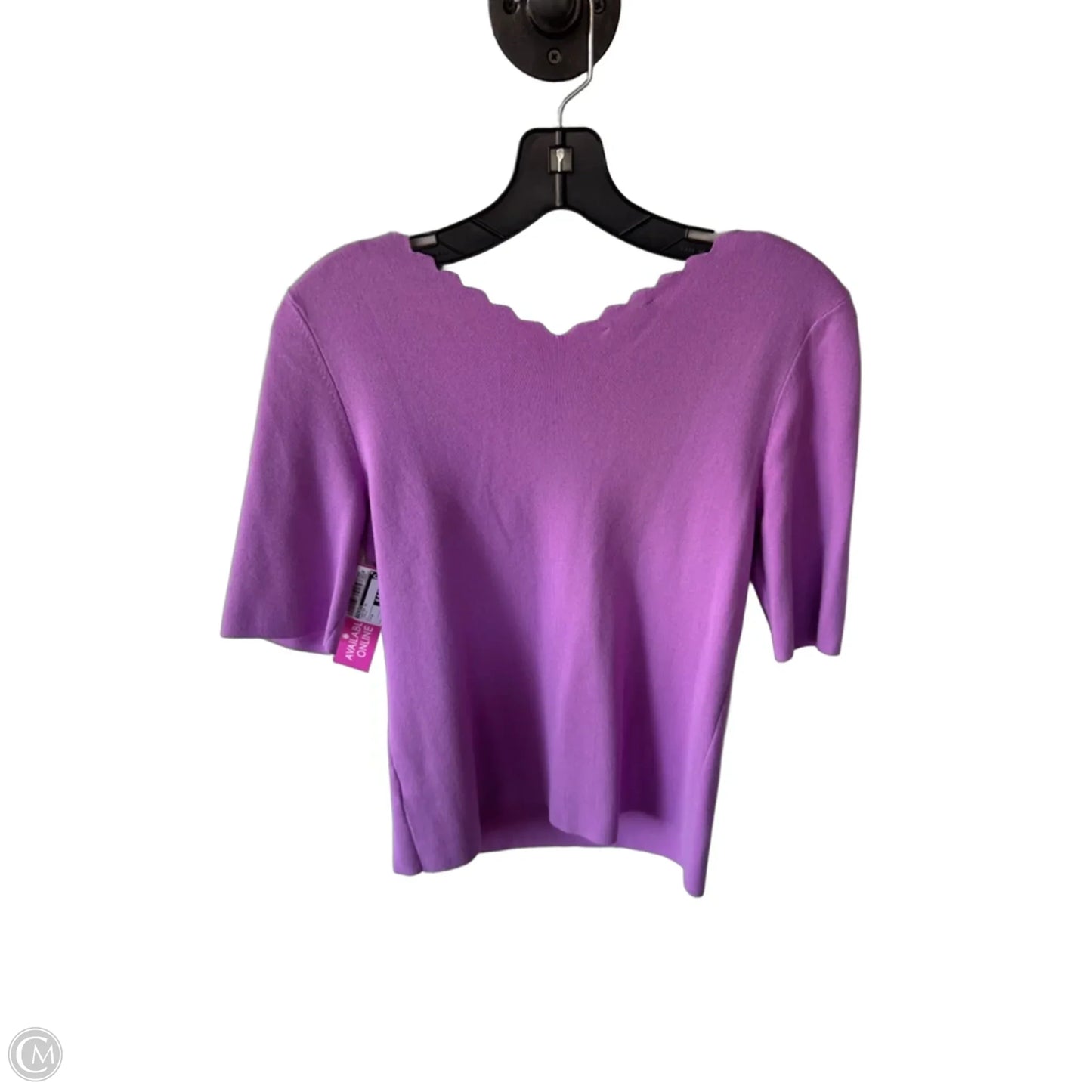 Sweater Short Sleeve By Talbots In Purple, Size: M