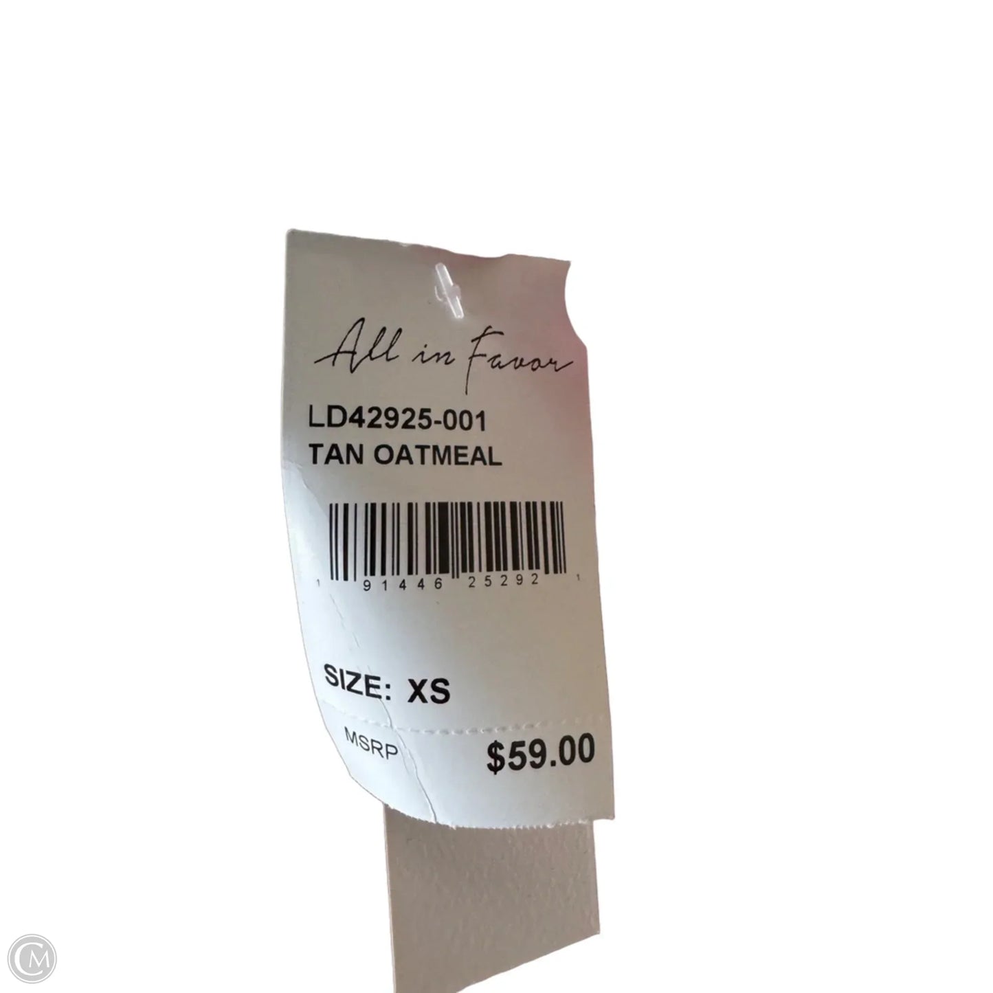 Dress Sweater By All In Favor In Tan, Size: Xs