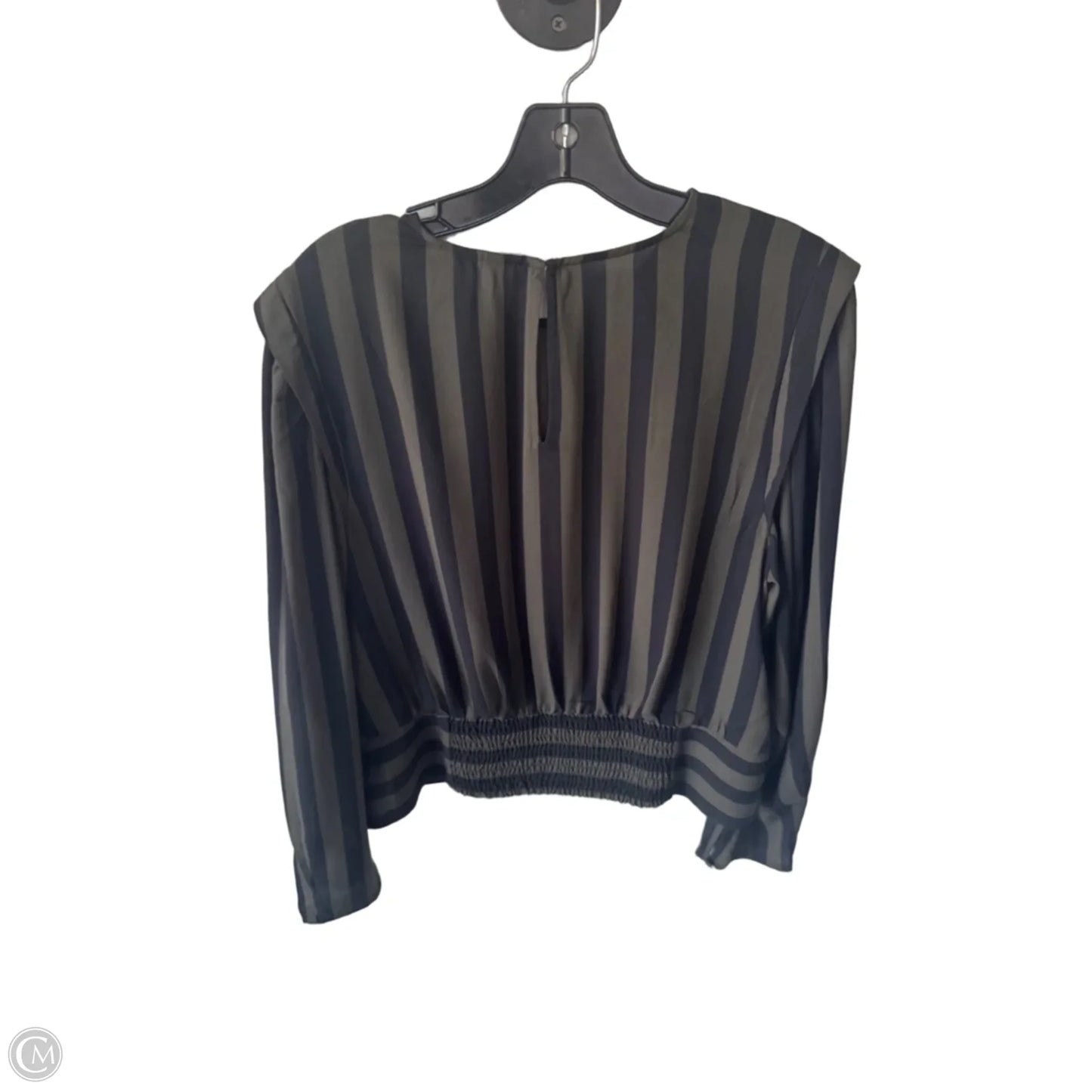 Top Long Sleeve By White House Black Market In Black & Green, Size: Xl