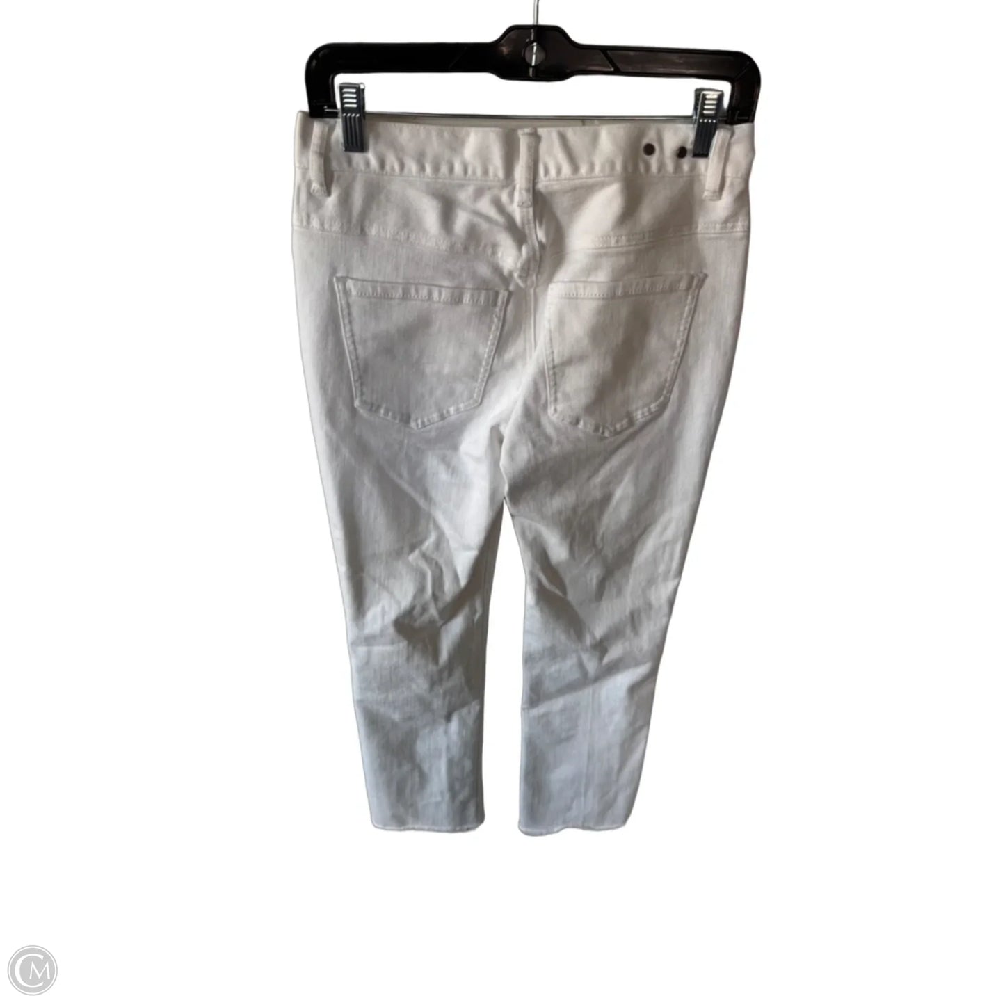 Jeans Straight By Cabi In White Denim, Size: 2