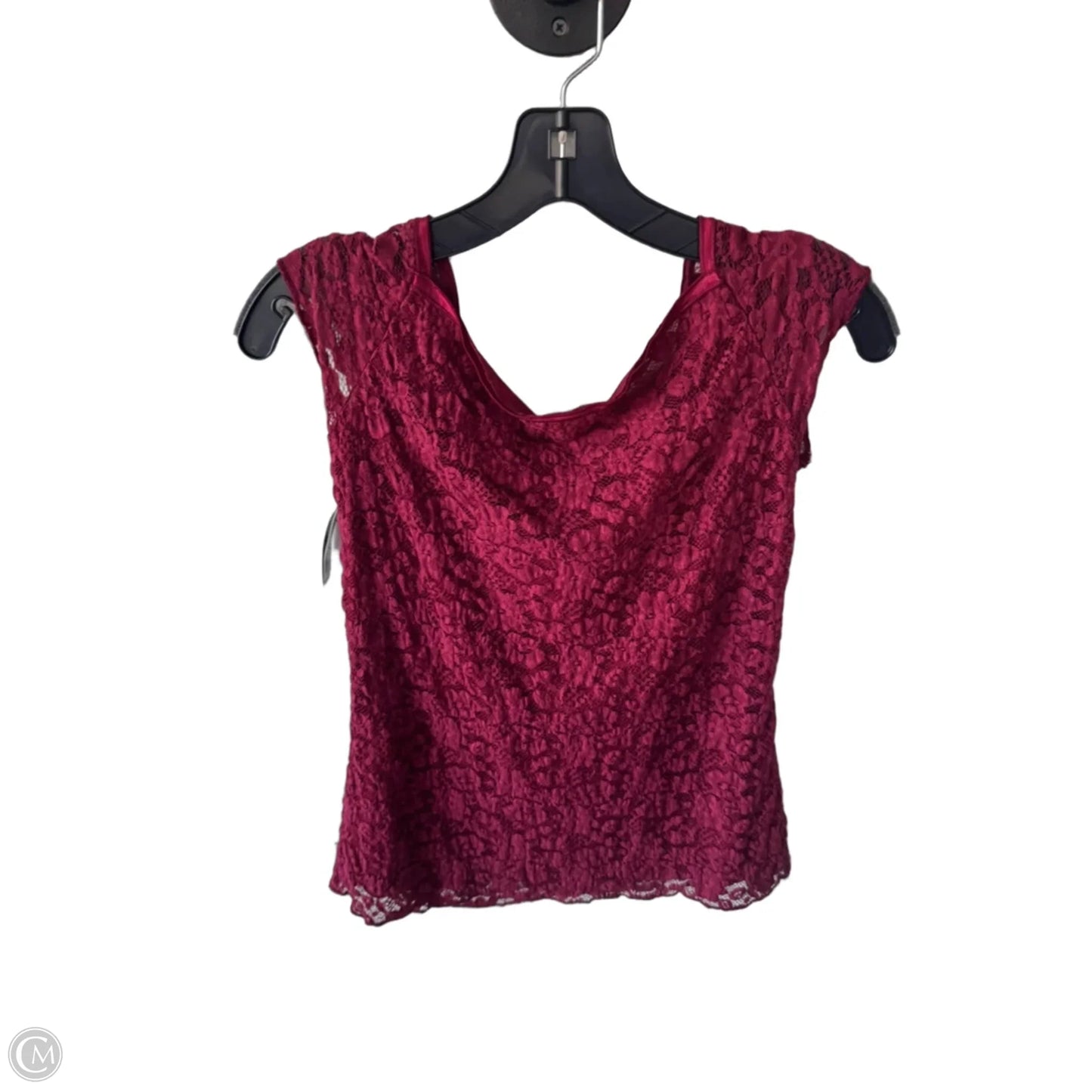 Top Short Sleeve By Apt 9 In Red, Size: M