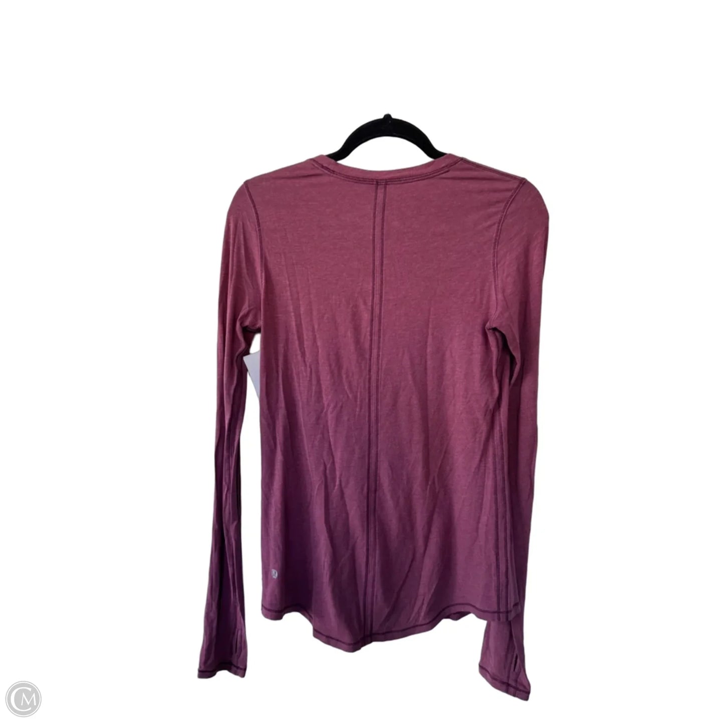 Athletic Top Long Sleeve Crewneck By Lululemon In Red, Size: M