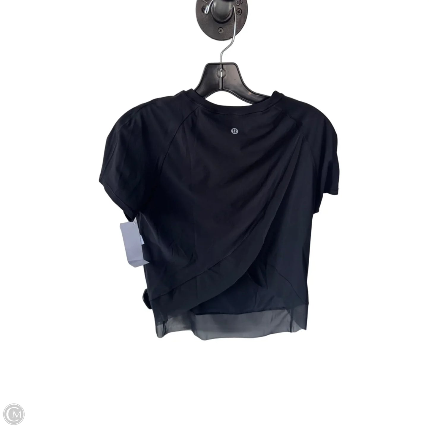 Athletic Top Short Sleeve By Lululemon In Black, Size: M