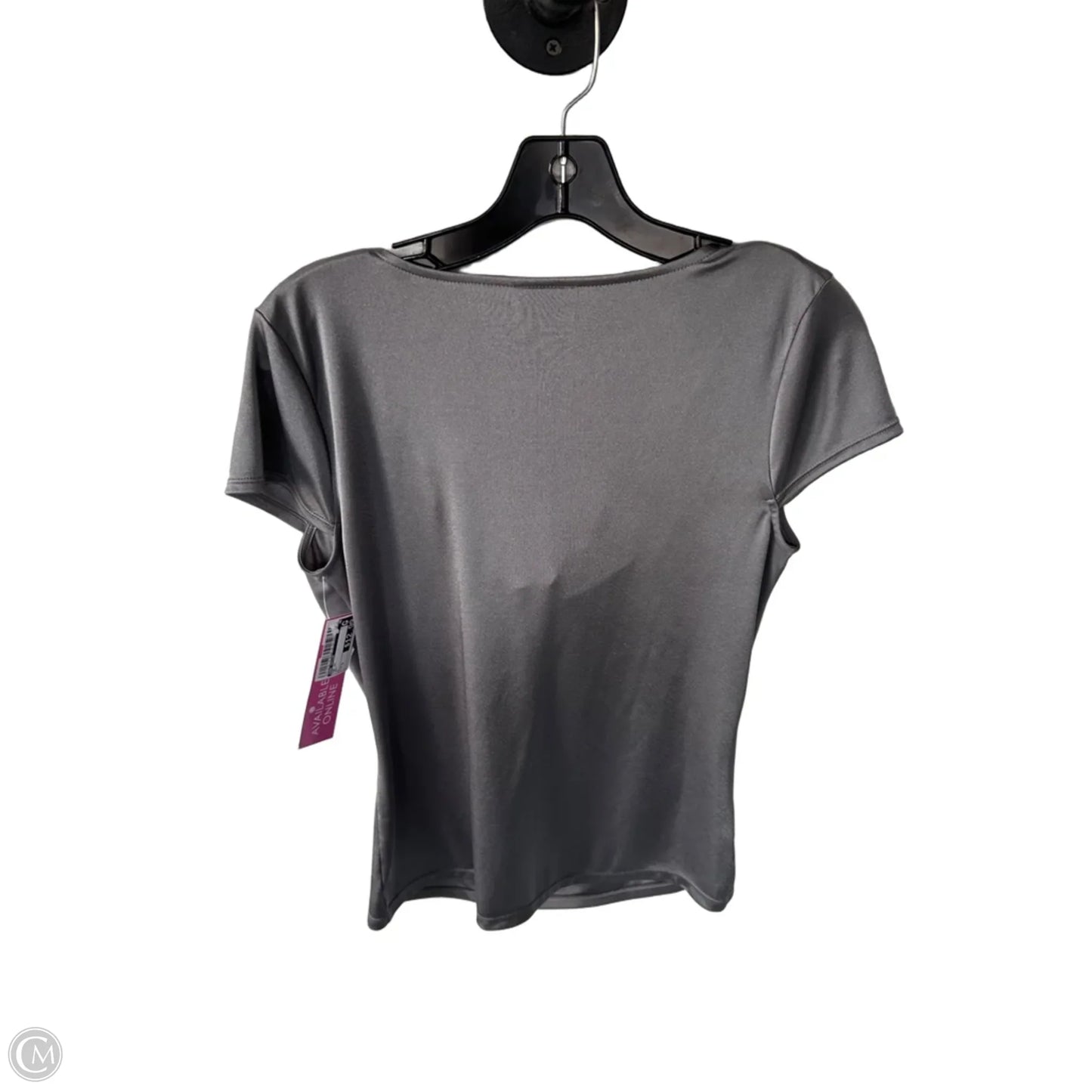 Top Short Sleeve By Ann Taylor In Grey, Size: S