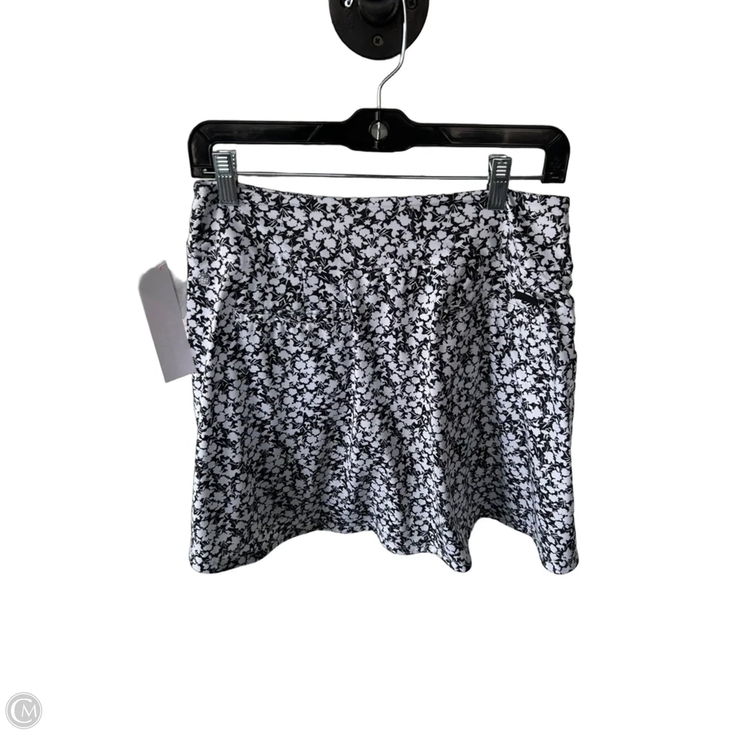 Athletic Skort By Adidas In Black & White, Size: S