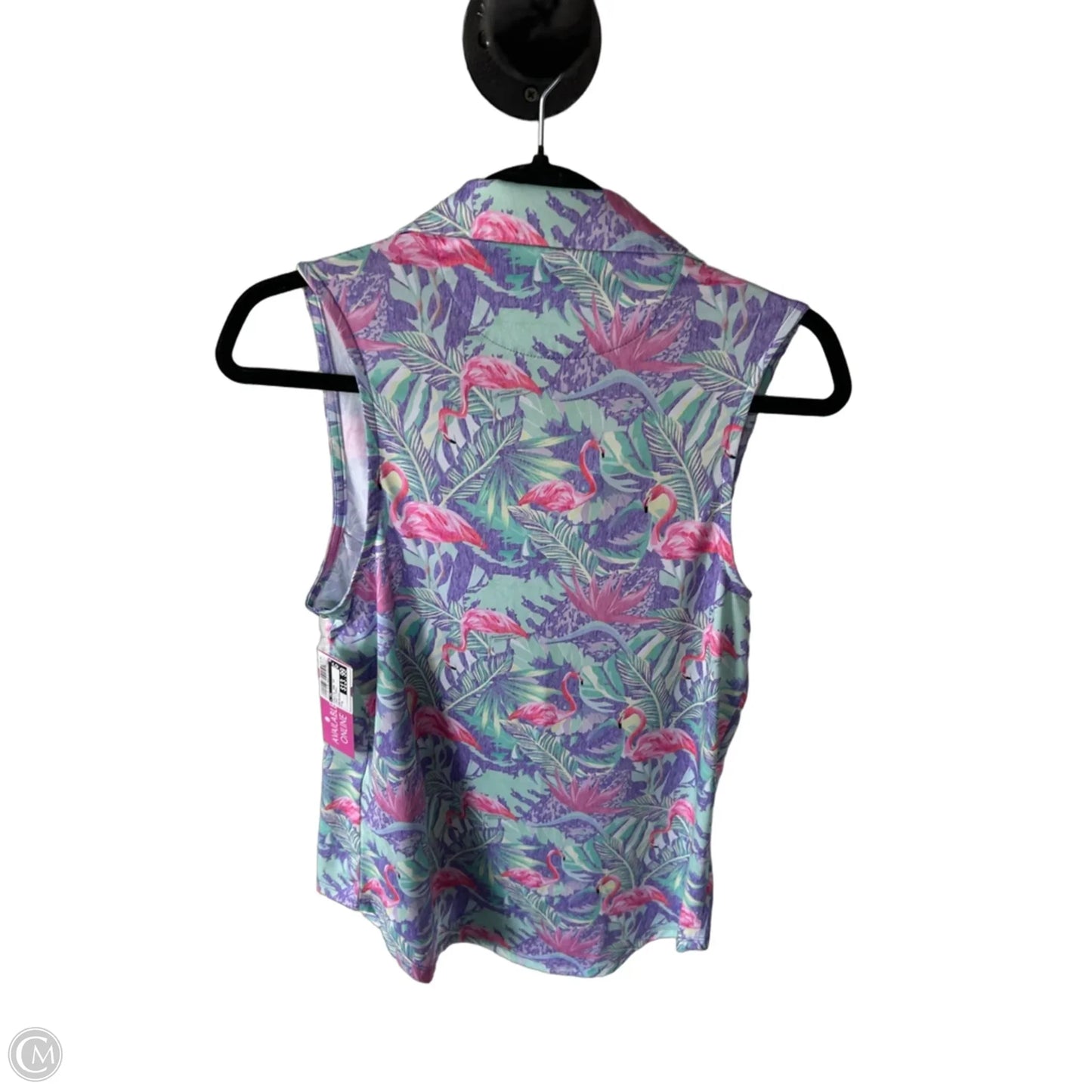Athletic Tank Top By Cmc In Green & Purple, Size: M