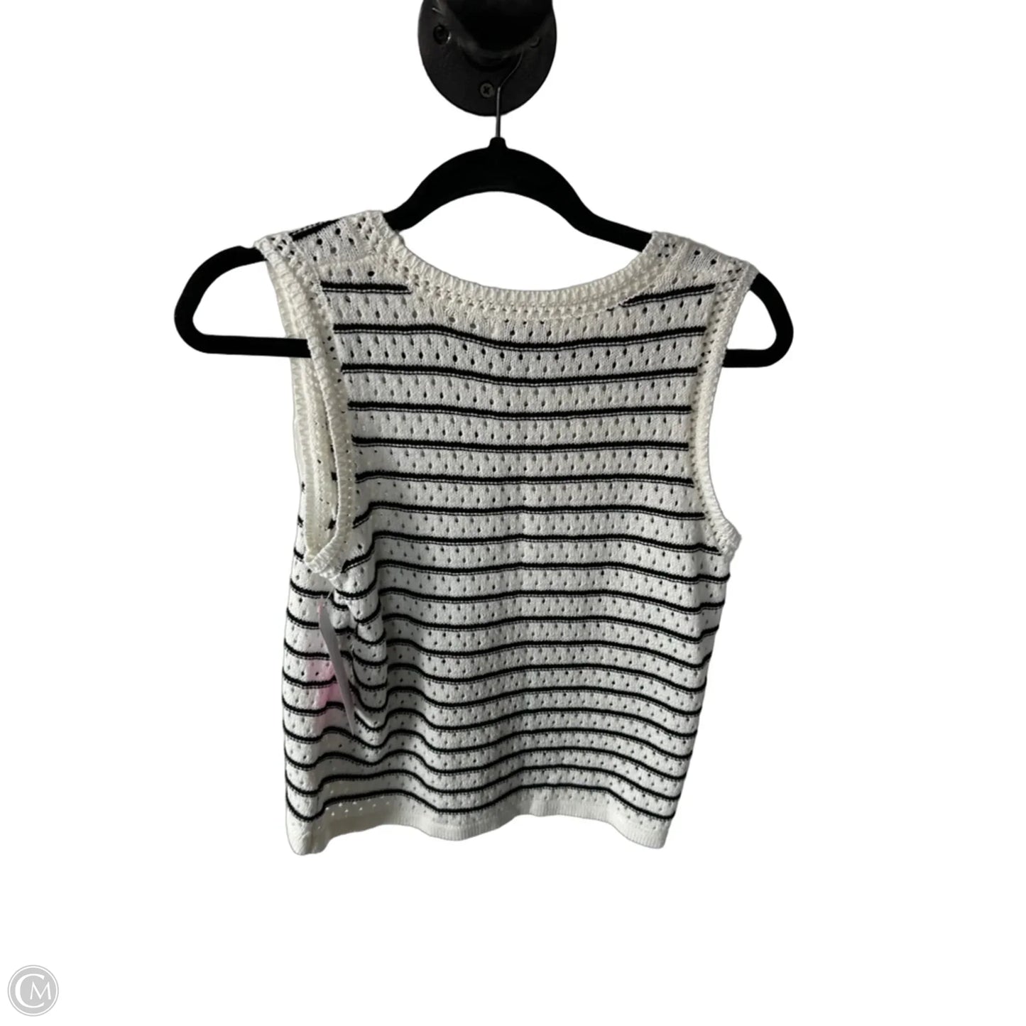 Vest Sweater By Be Cool In Black & White, Size: M