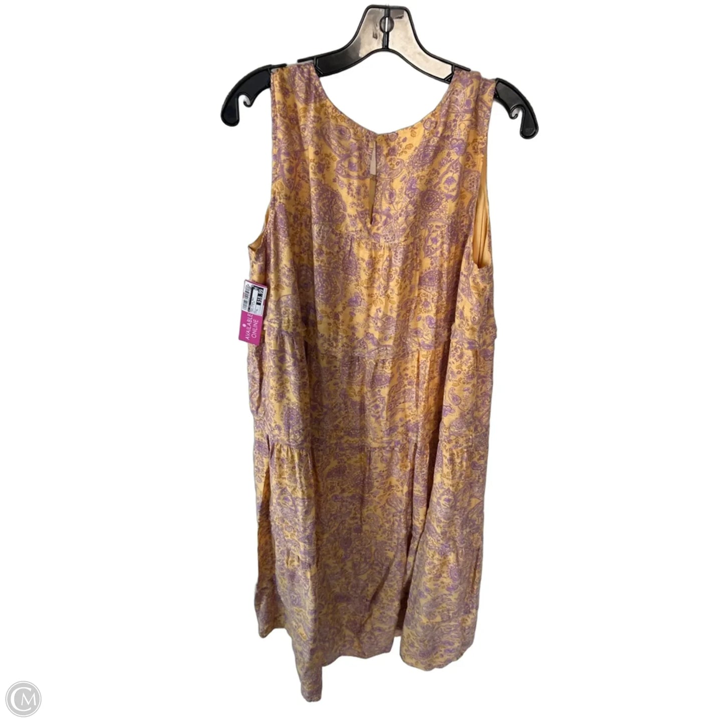 Dress Casual Maxi By J. Jill In Purple & Yellow, Size: Xl