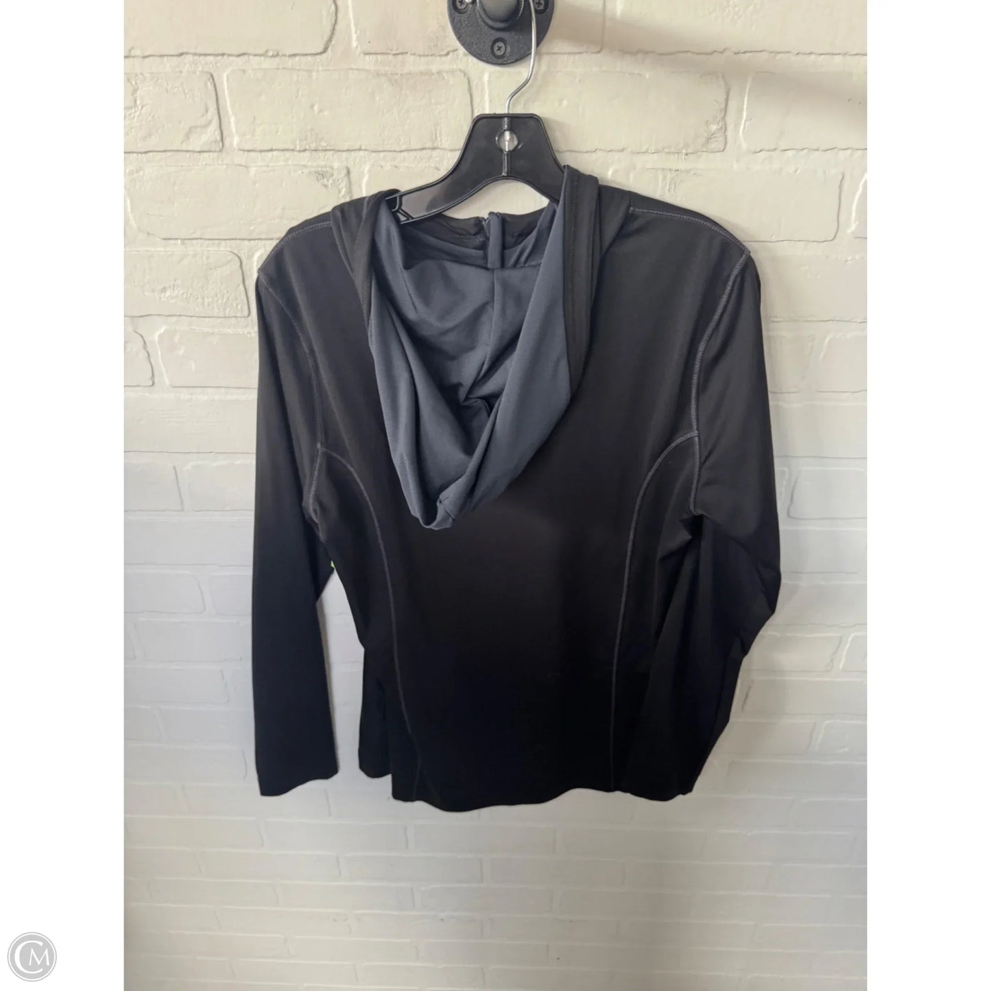 Athletic Top Long Sleeve Hoodie By Old Navy In Black, Size: L