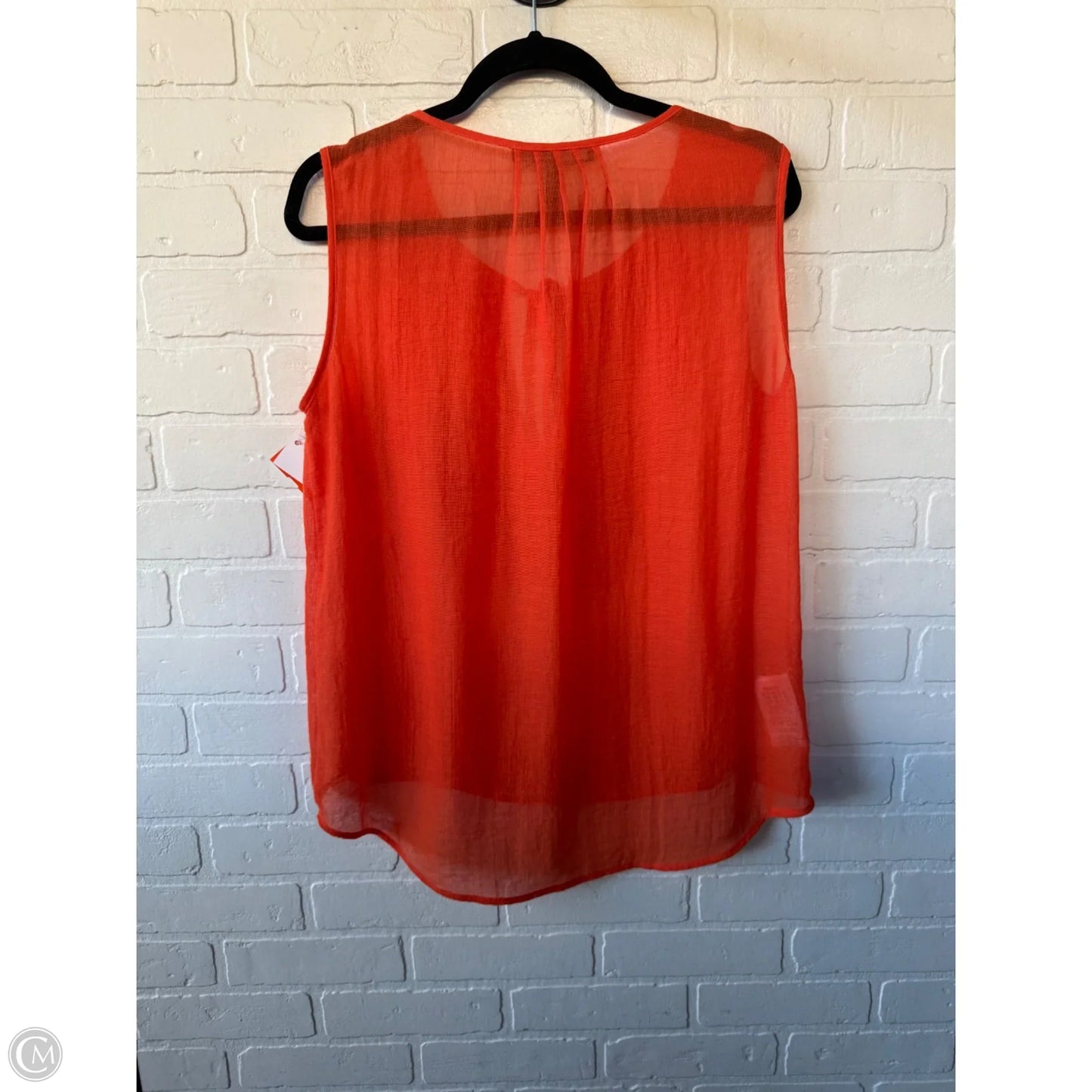 Top Sleeveless By Bcbgmaxazria In Orange, Size: M