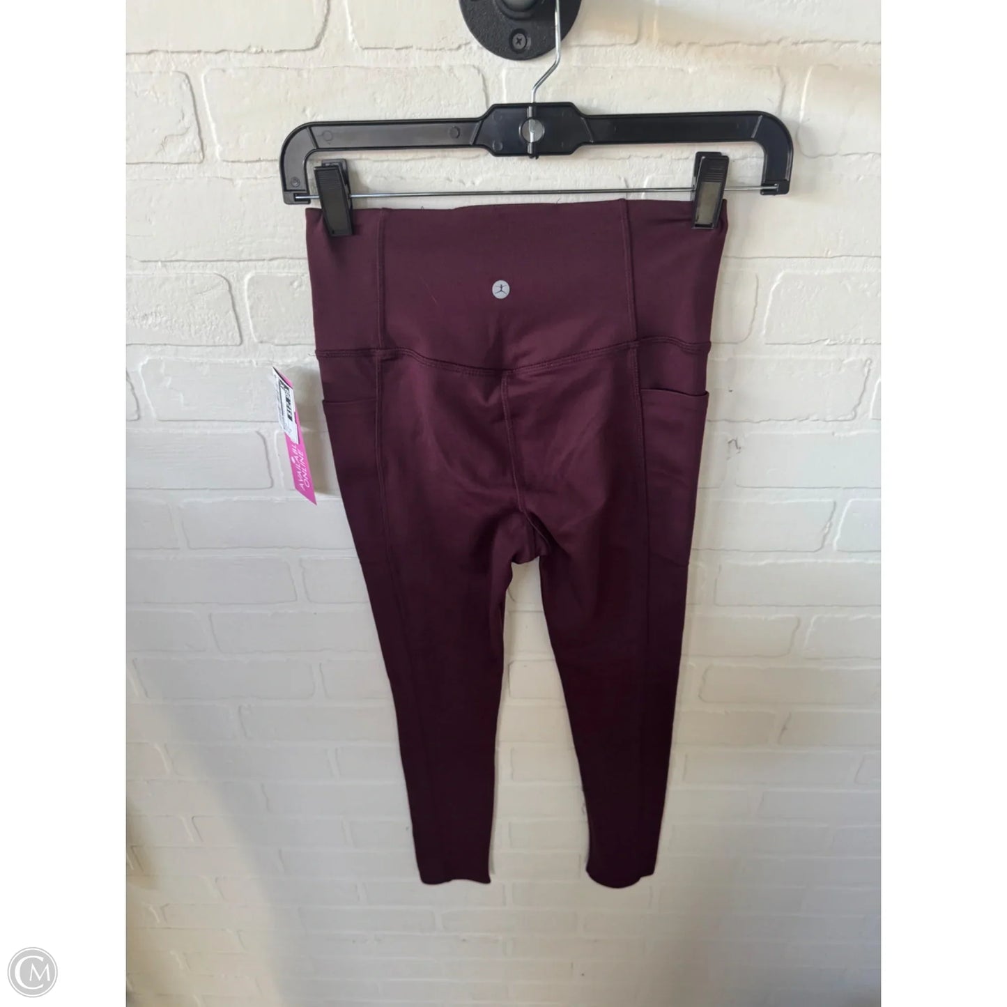 Athletic Leggings By Danskin In Maroon, Size: 0