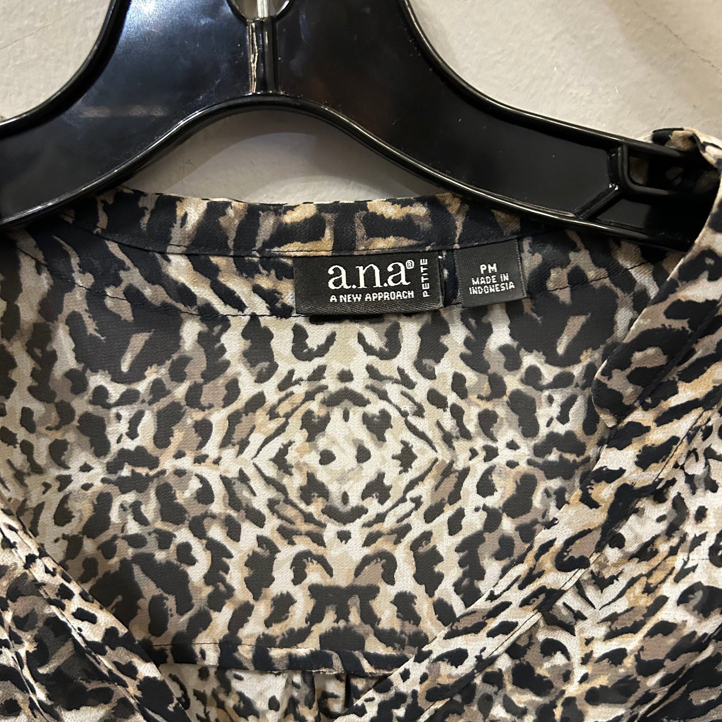 Top Long Sleeve By Ana In Black & White, Size: Mp