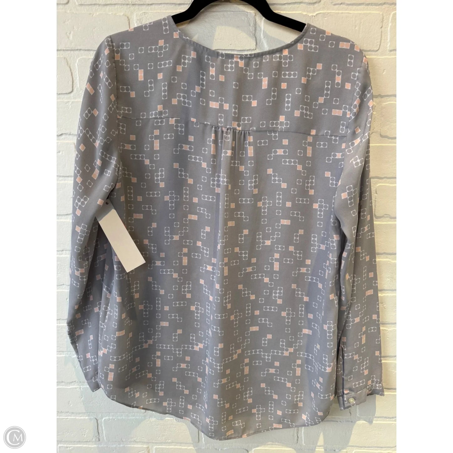 Top Long Sleeve By Halogen In Grey, Size: M