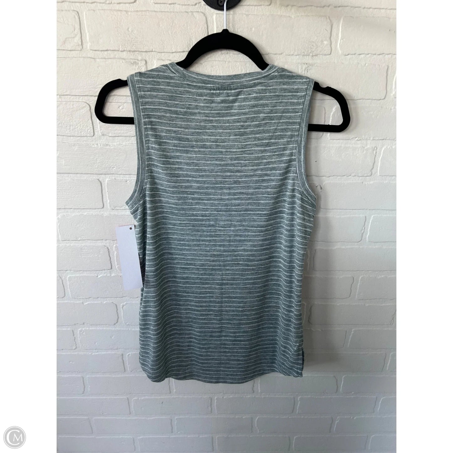 Athletic Tank Top By Athleta In Green & White, Size: Xs