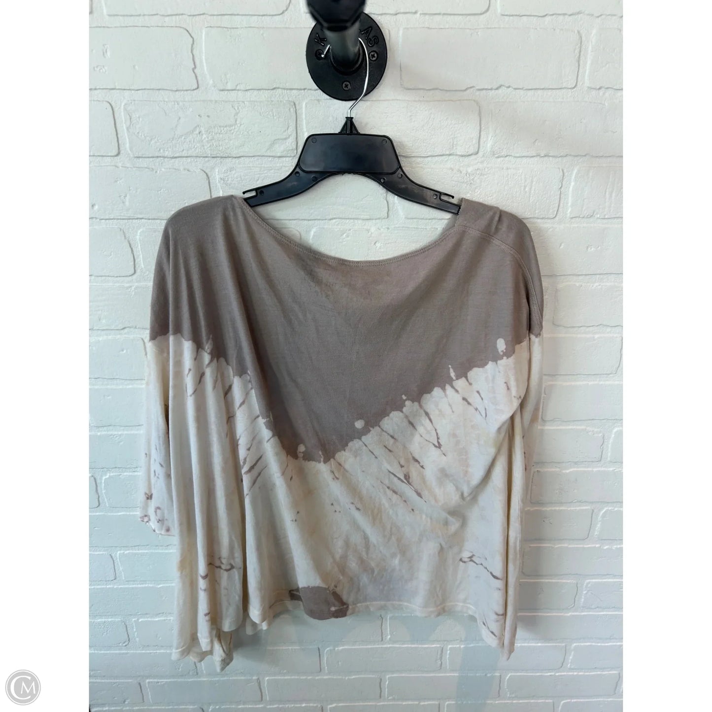 Top Long Sleeve By We The Free In Brown & Cream, Size: S