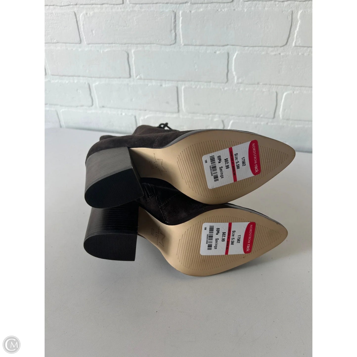 Boots Ankle Heels By Marc Fisher In Brown, Size: 5.5